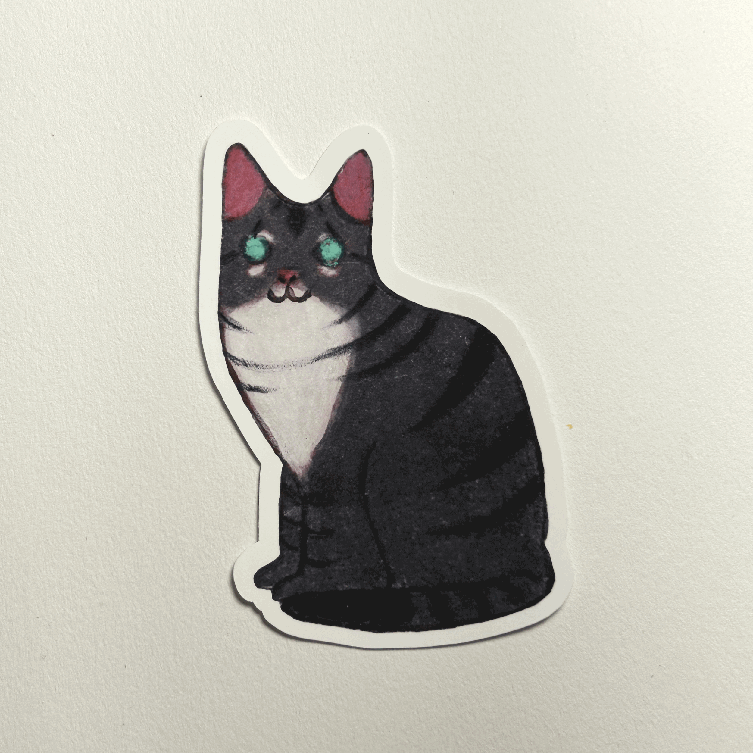 Gray Tabby Cat Sticker