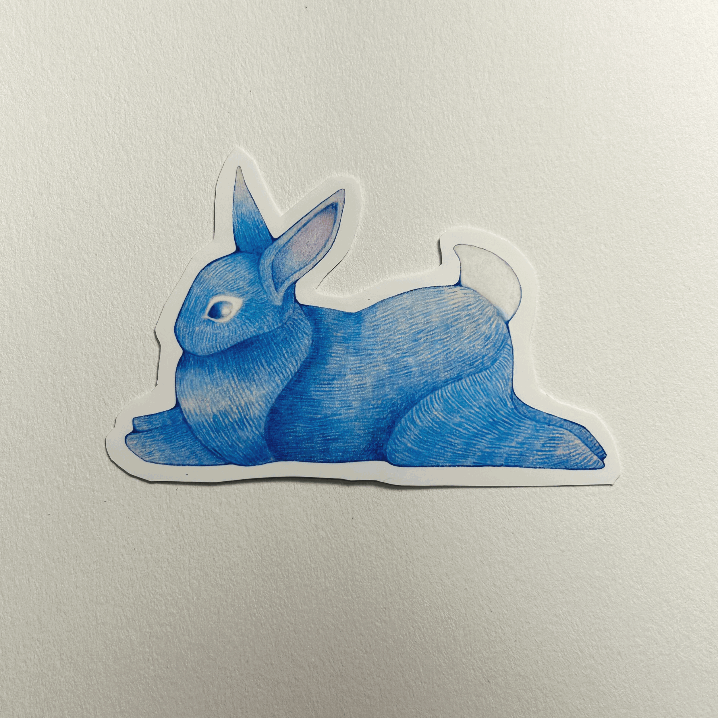 Blue Rabbit Sticker