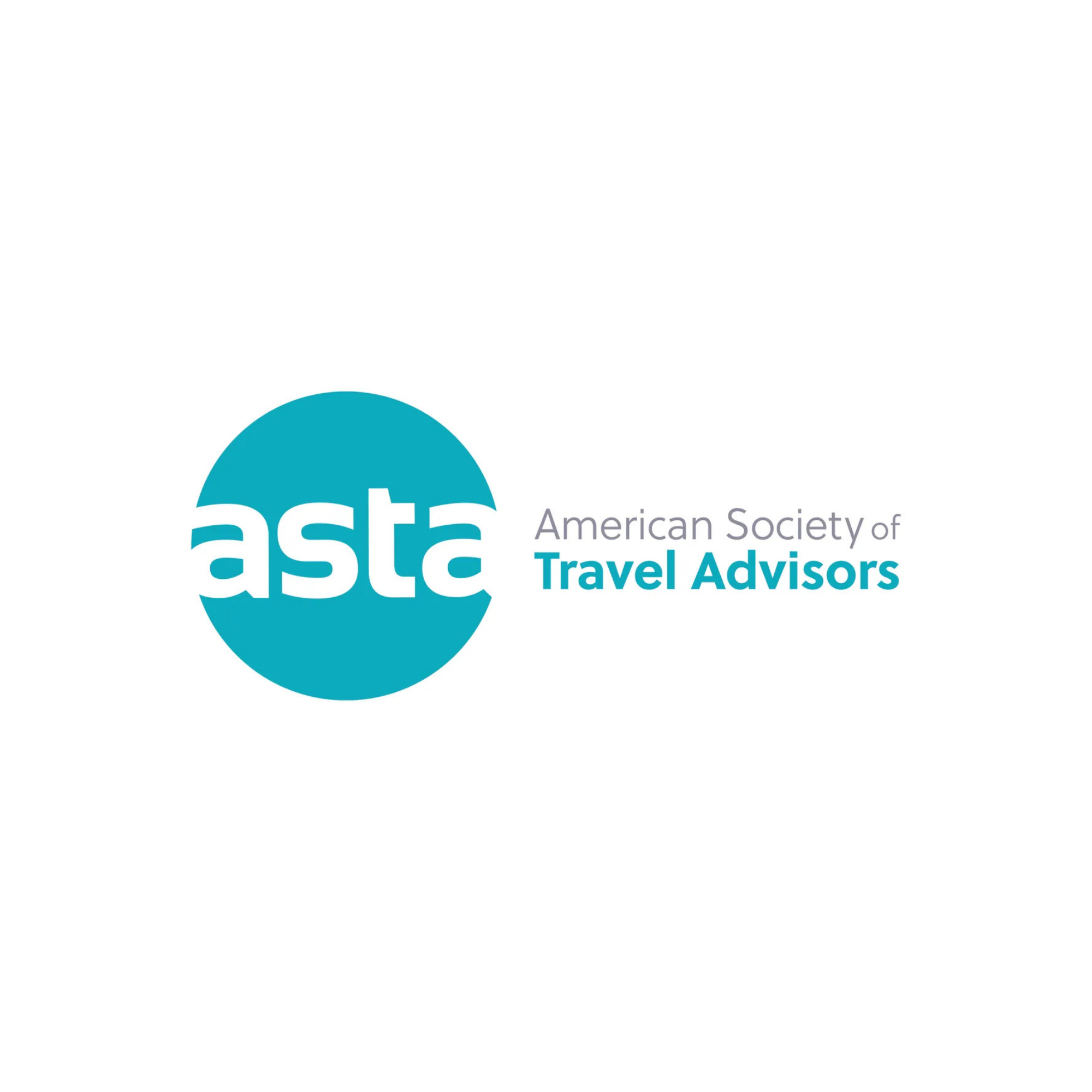 Logo of the American Society of Travel Advisors with a blue circle and white text.