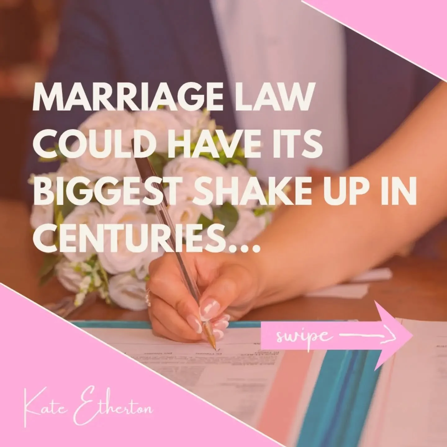 This one matters.

The government has launched a consultation that could bring about the biggest change to wedding law in almost 200 years. Independent celebrants &mdash; the ones who write your ceremony from scratch, who know your names, your story,