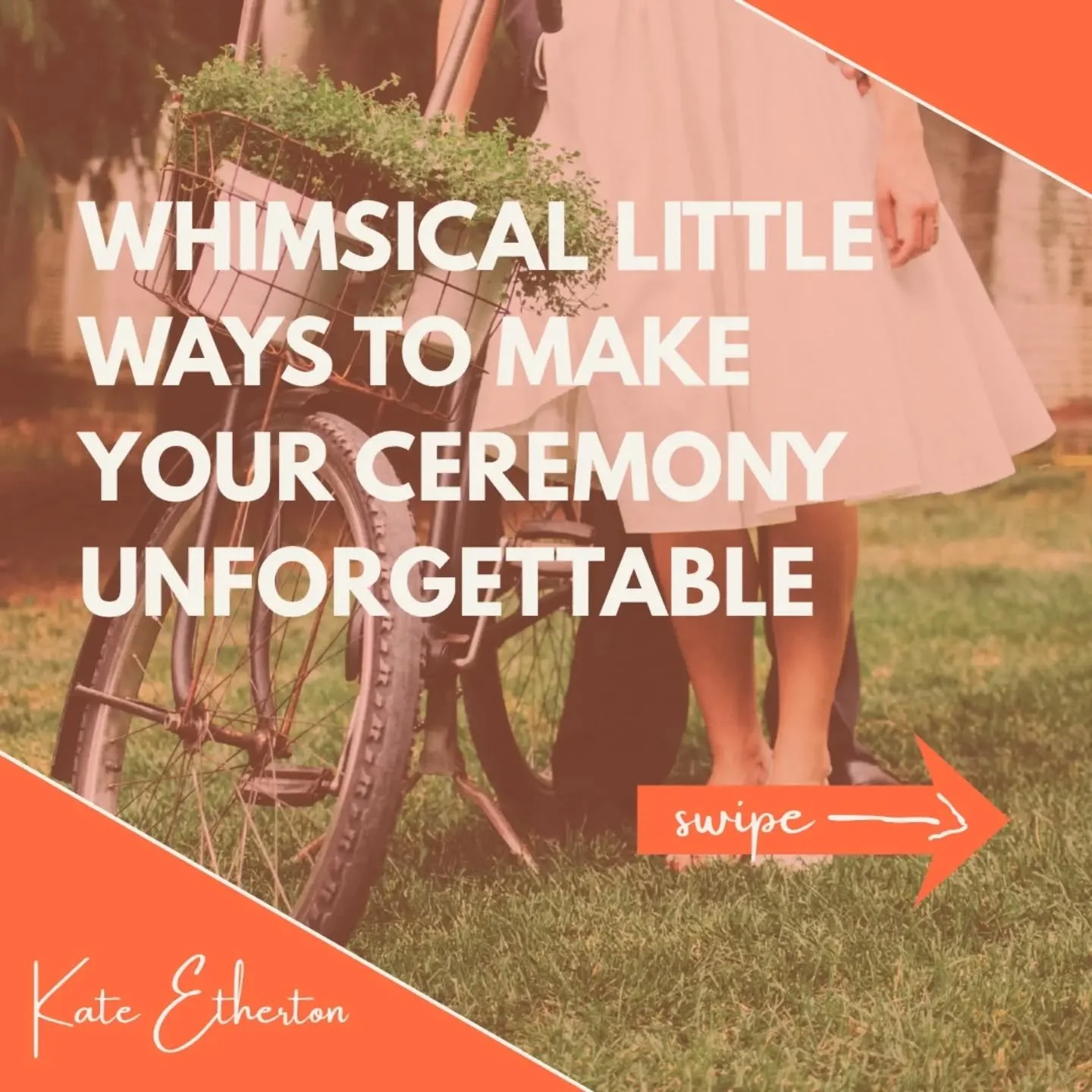 Wedding season is officially here &mdash; and the loveliest ceremonies are rarely the ones that play it safe.

A few whimsical little ideas to make yours feel entirely your own. Swipe through &mdash; the last one always gets a laugh. 🧡
.
.
.
.
#whim