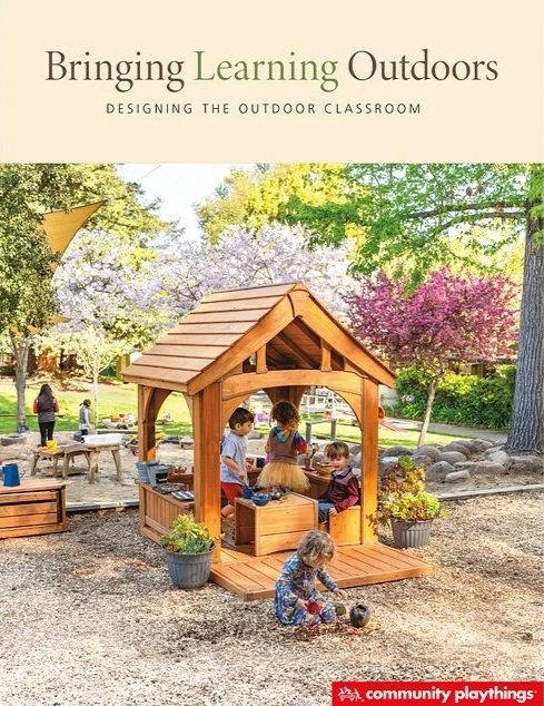 Whitepaper cover for Bringing Learning Outdoors: Designing the Outdoor Classroom, illustrating a natural outdoor classroom designed for early childhood learning.