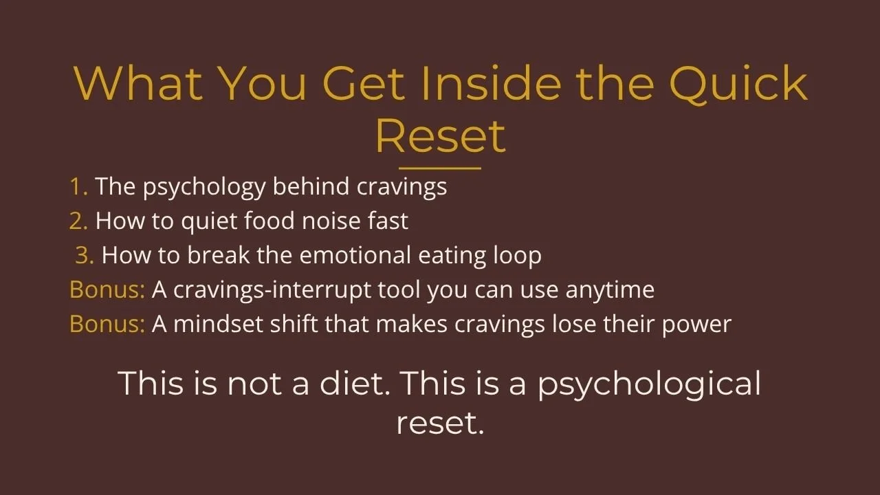 Stop Food Noise and Cravings Quick and Easy in this 100% Free Reset