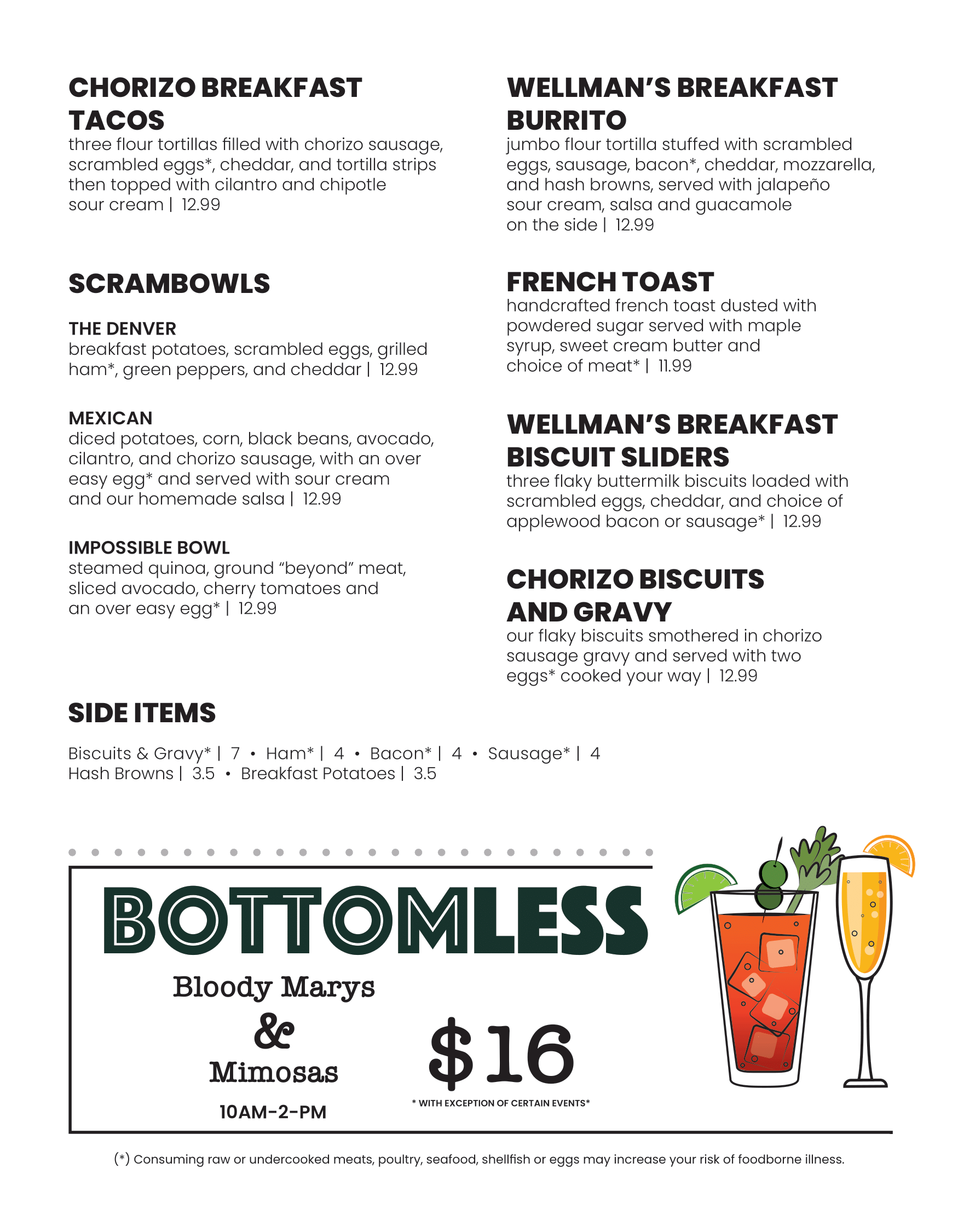 Brunch Menu Page 2
