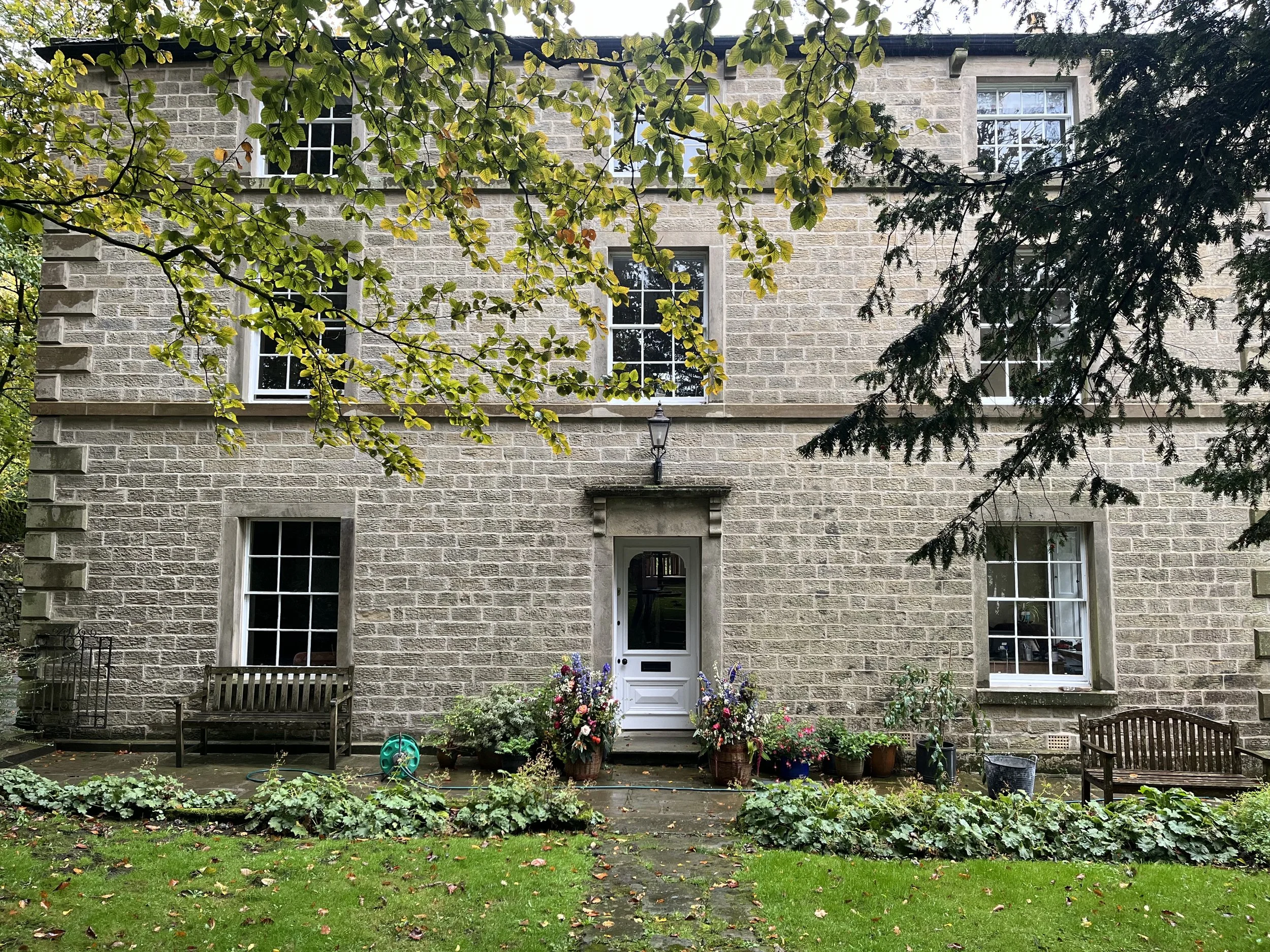 Georgian hall in High Peak, restored uning traditional lime mortar pointing