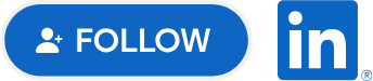 A blue button with a white person icon and the word 'FOLLOW' next to the LinkedIn logo.