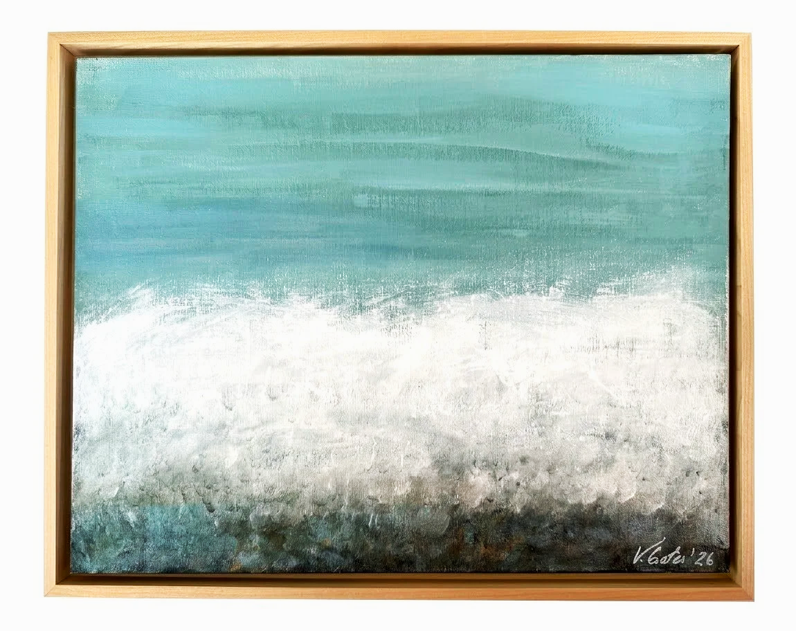 Luminous Tide | Acrylic on 11"x14" canvas in maple floating frame
$450