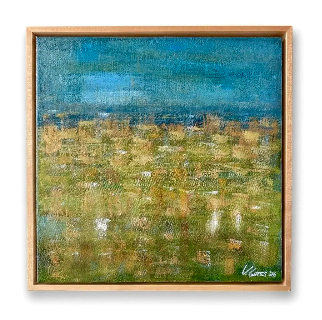 Fall Grasses | Acrylic on 12"x12" canvas in maple floating frame
$400