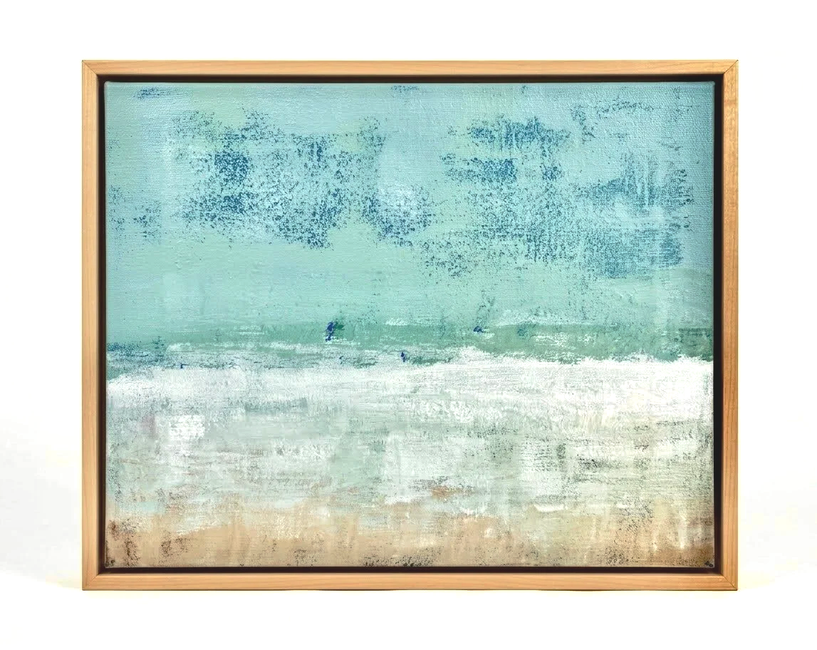 Cerulean Shore | Acrylic on 11"x 14" canvas in maple floating frame
$450