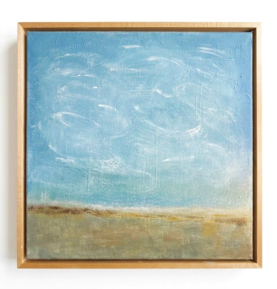 The Weight of the Sky | Acrylic on 12"x12" canvas in maple floating frame
$400