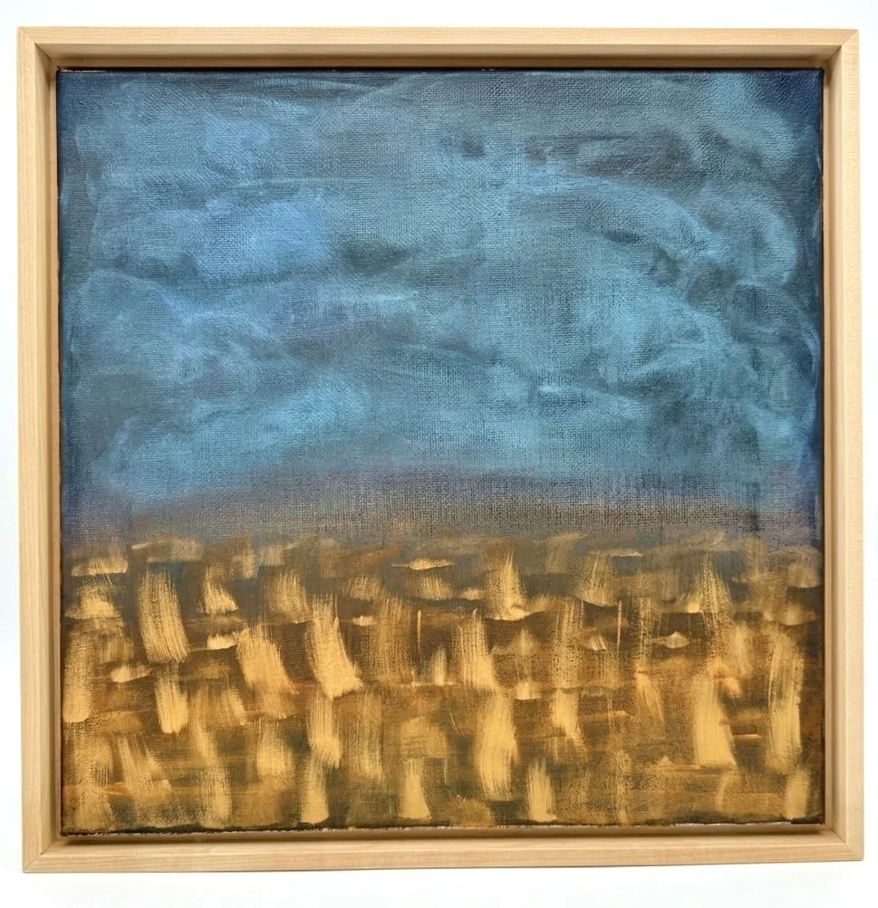 Gathering Storm | Acrylic on 12"x12" canvas in maple floating frame
$400