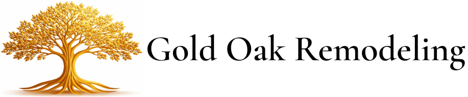 Gold Oak Remodeling logo featuring a gold-colored oak tree with the company name