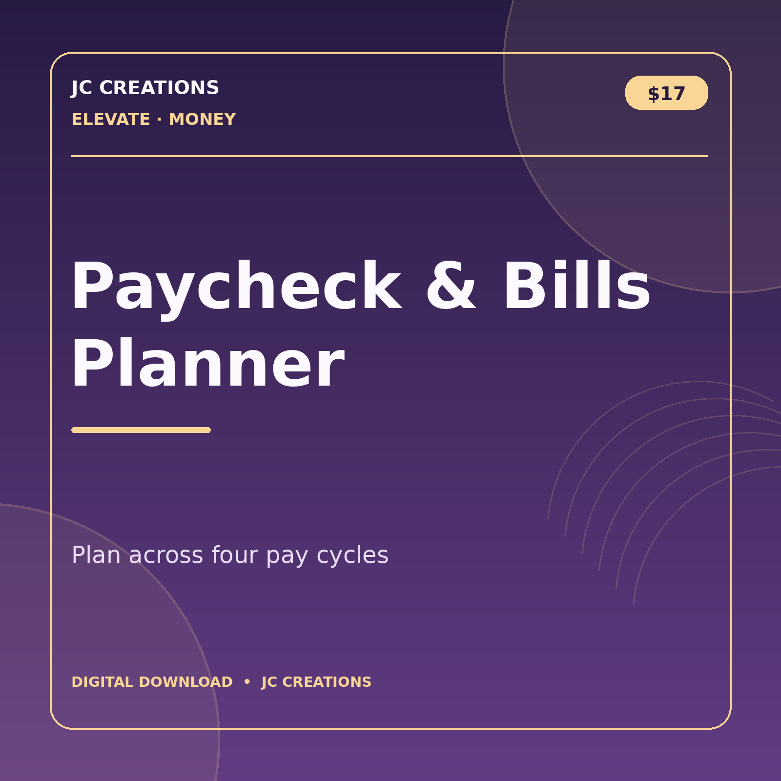 Paycheck & Bills Planner