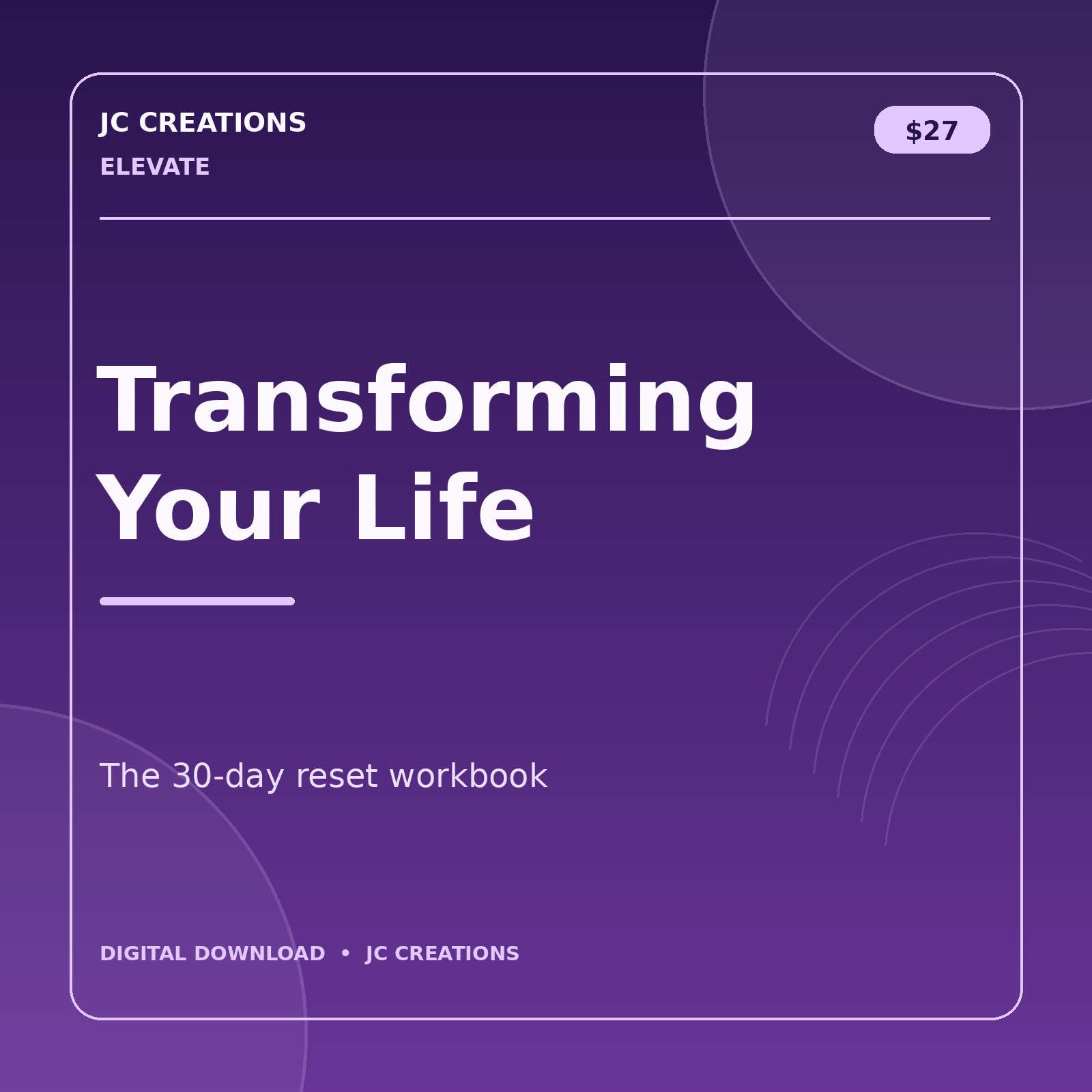 Transforming Your Life - 30-Day Fillable Edition