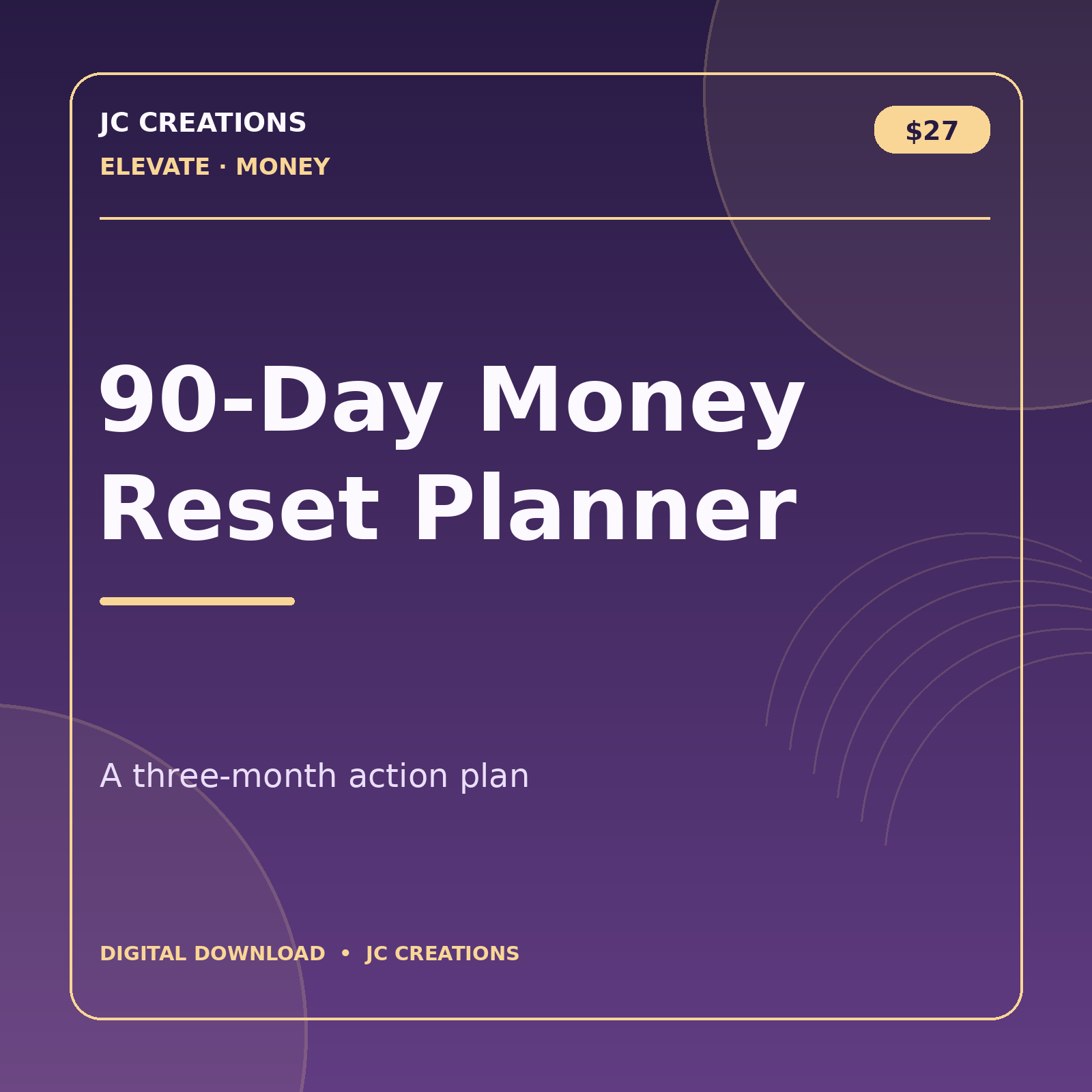 90-Day Money Reset Planner