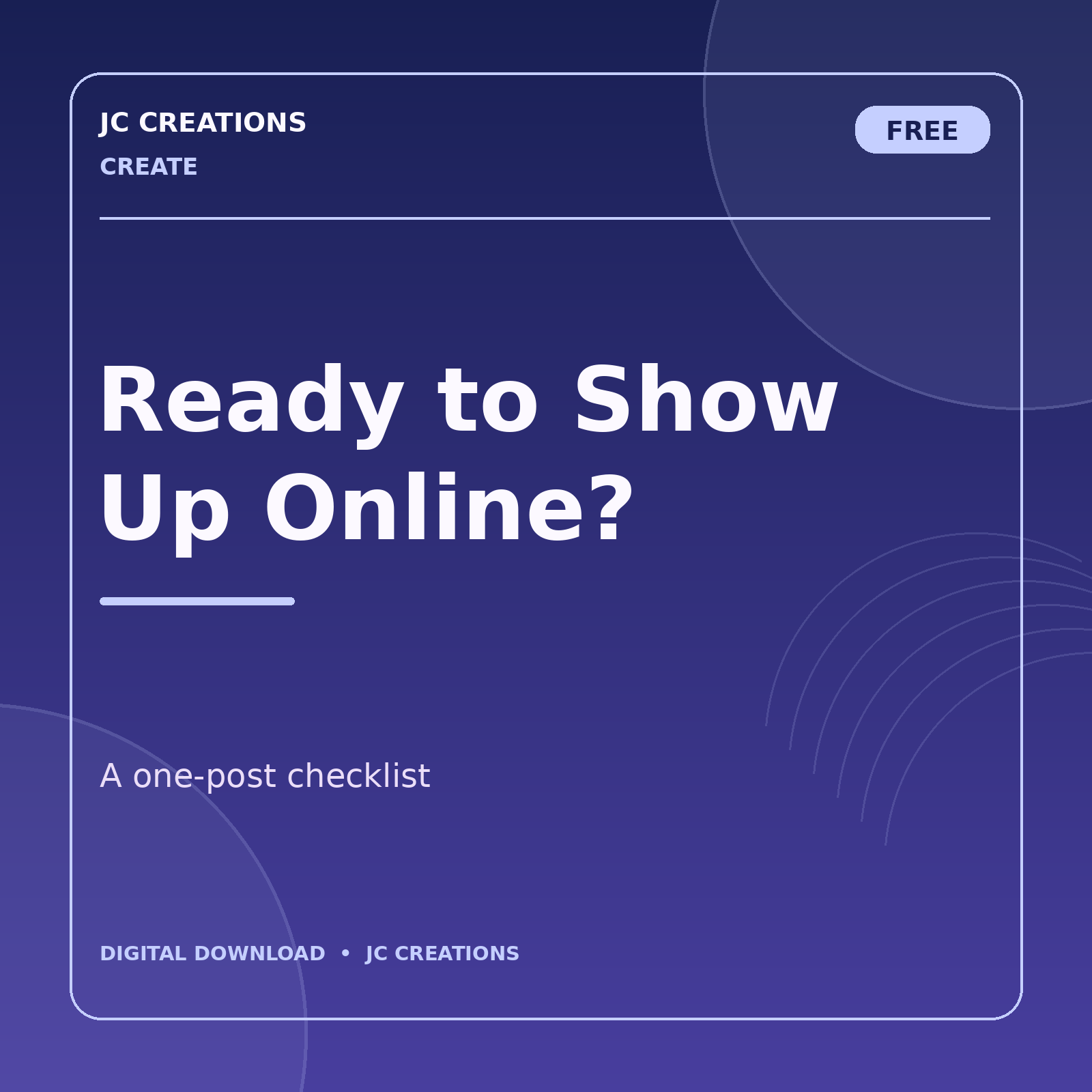 Ready to Show Up Online? - Free Checklist