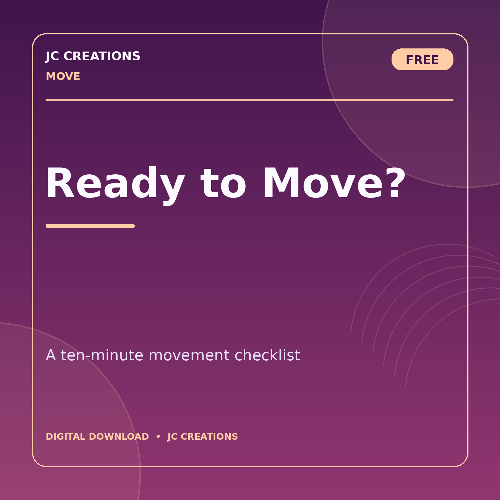 Ready to MOVE? - Free Checklist