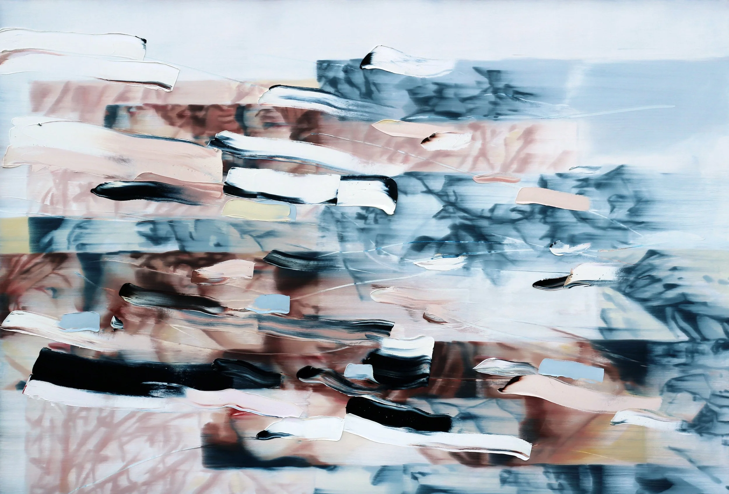Restless, 2026, oil on canvas, 50" x 72"