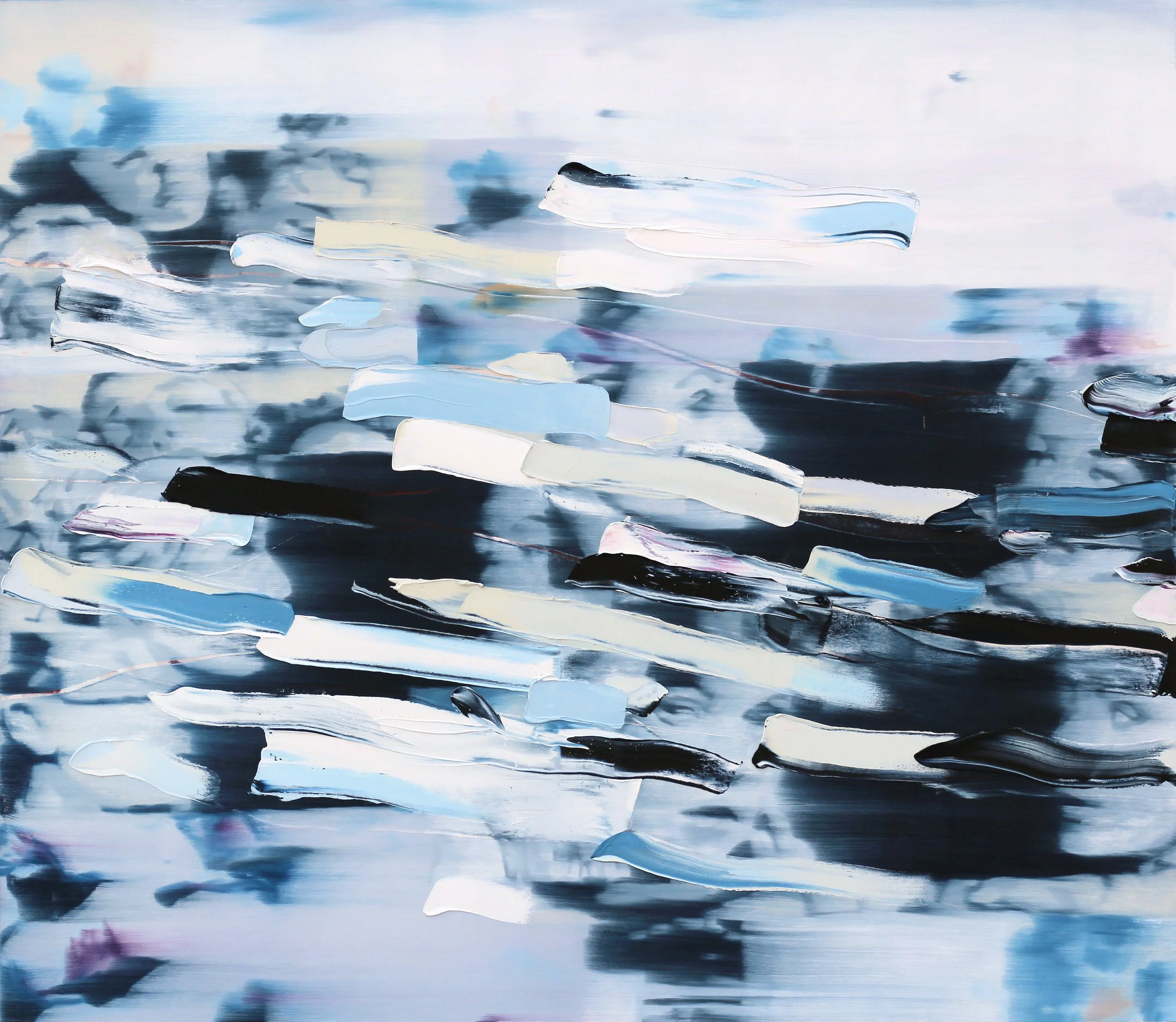 Along The Path, 2026, oil on canvas, 46" x 53"