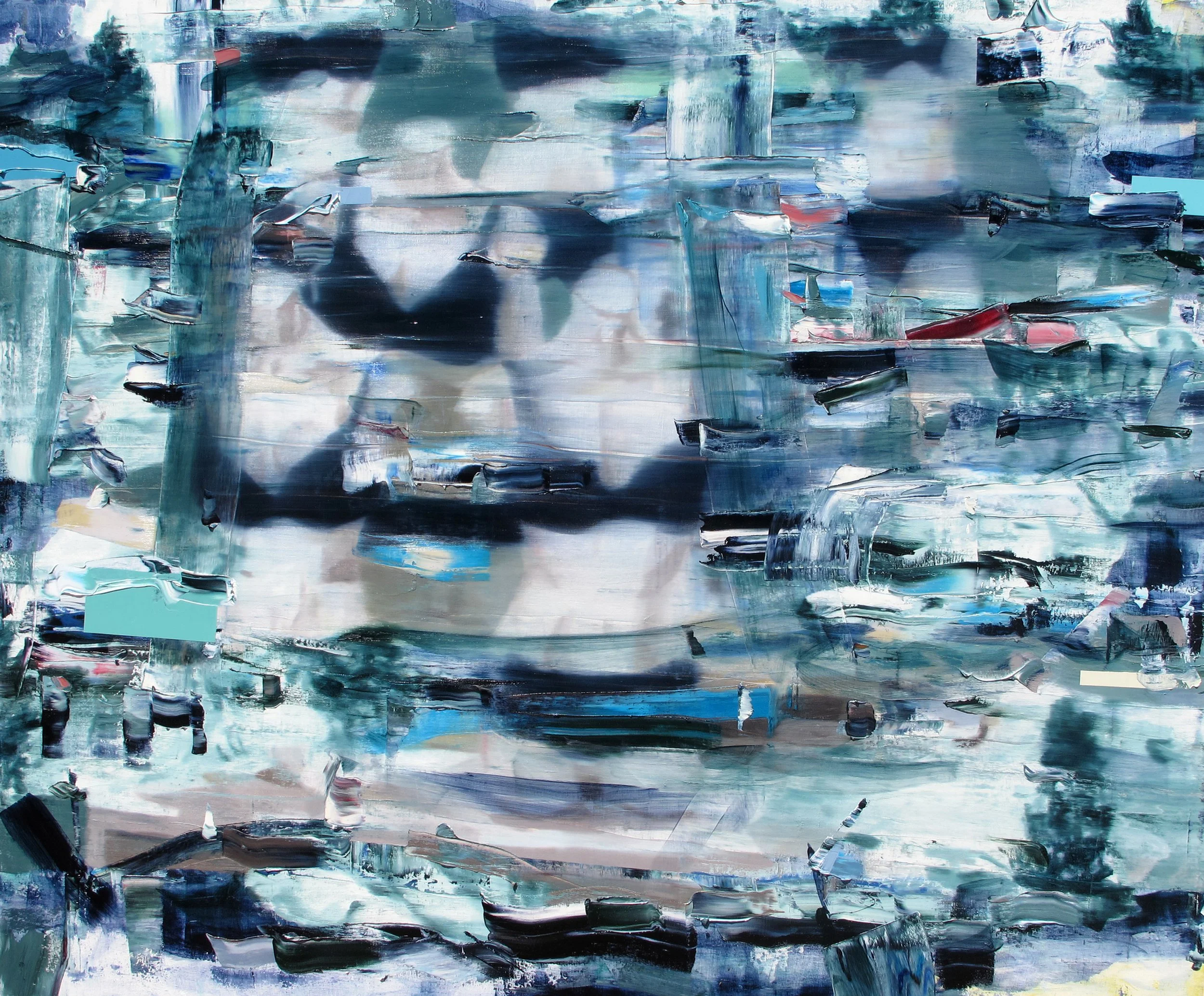 Display, 2012, oil and acrylic on canvas, 60" x 72"