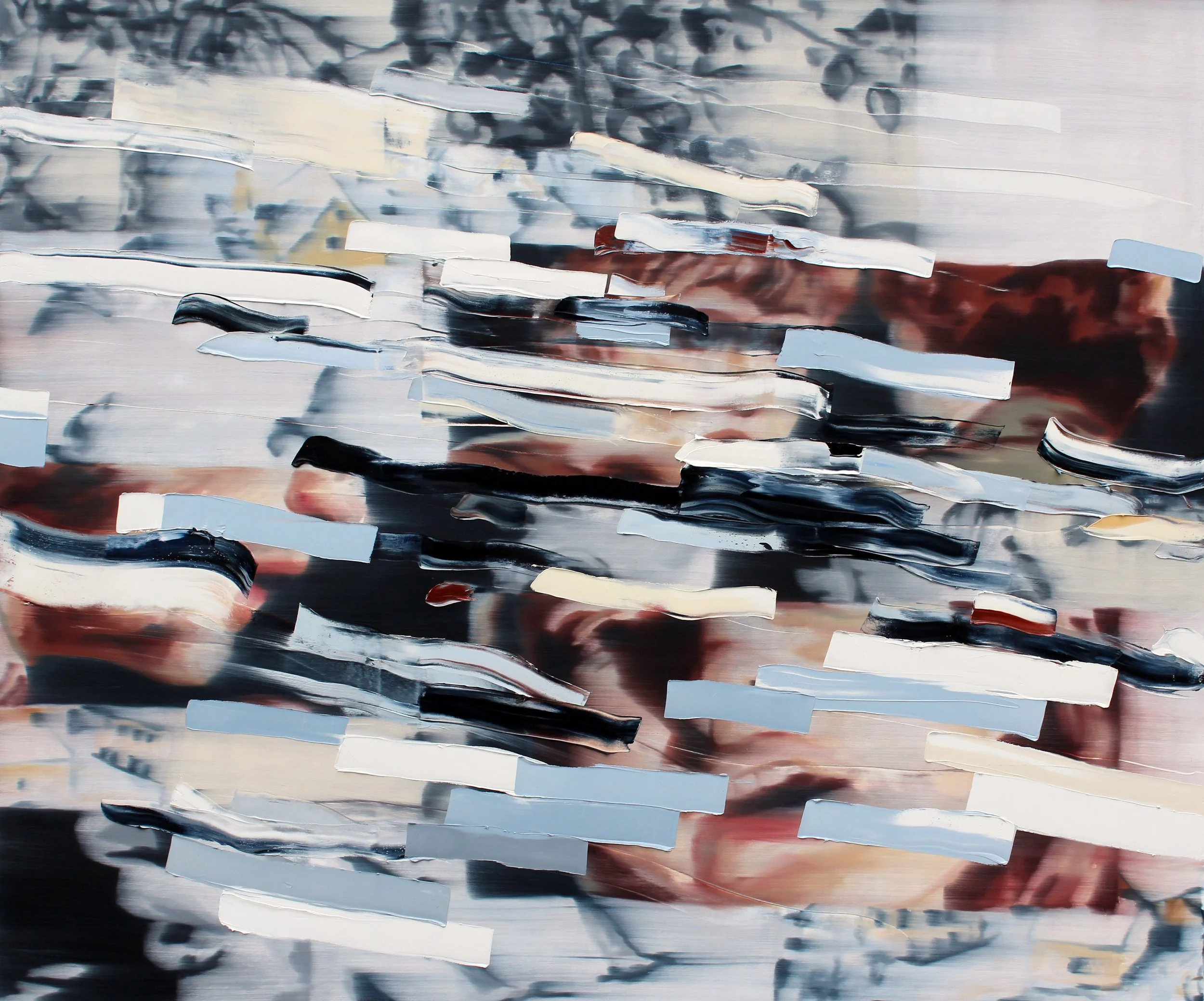 Composing, 2025, oil on canvas, 60" x 72"