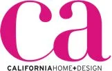 Pink logo with a lowercase 'ca' and the text 'California Home + Design' underneath.