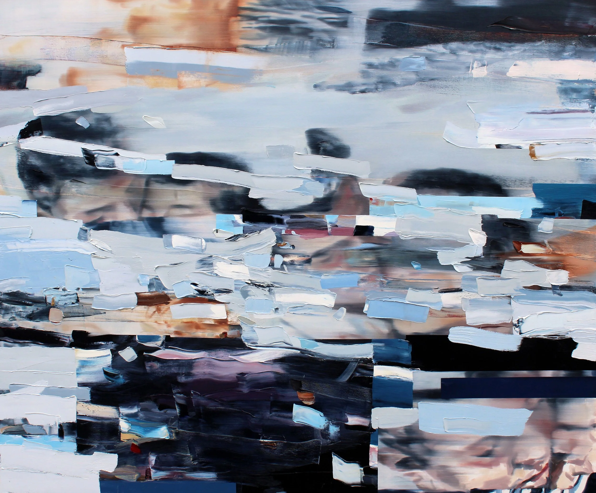 As We Wander, We Are Closer, 2016, oil and acrylic on canvas, 60" x 72" 
