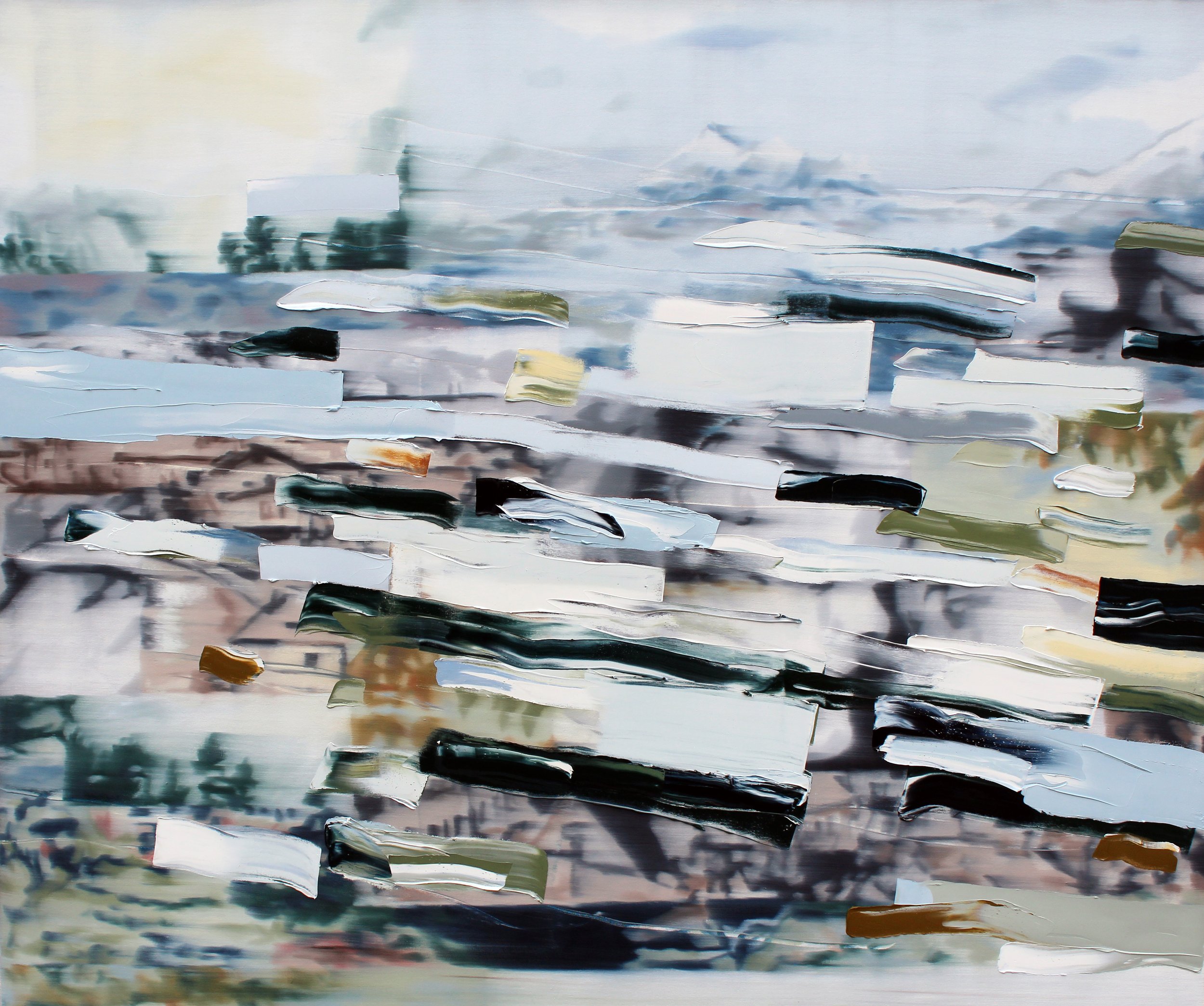 Time's Theme, 2024, oil on canvas, 60" x 72"