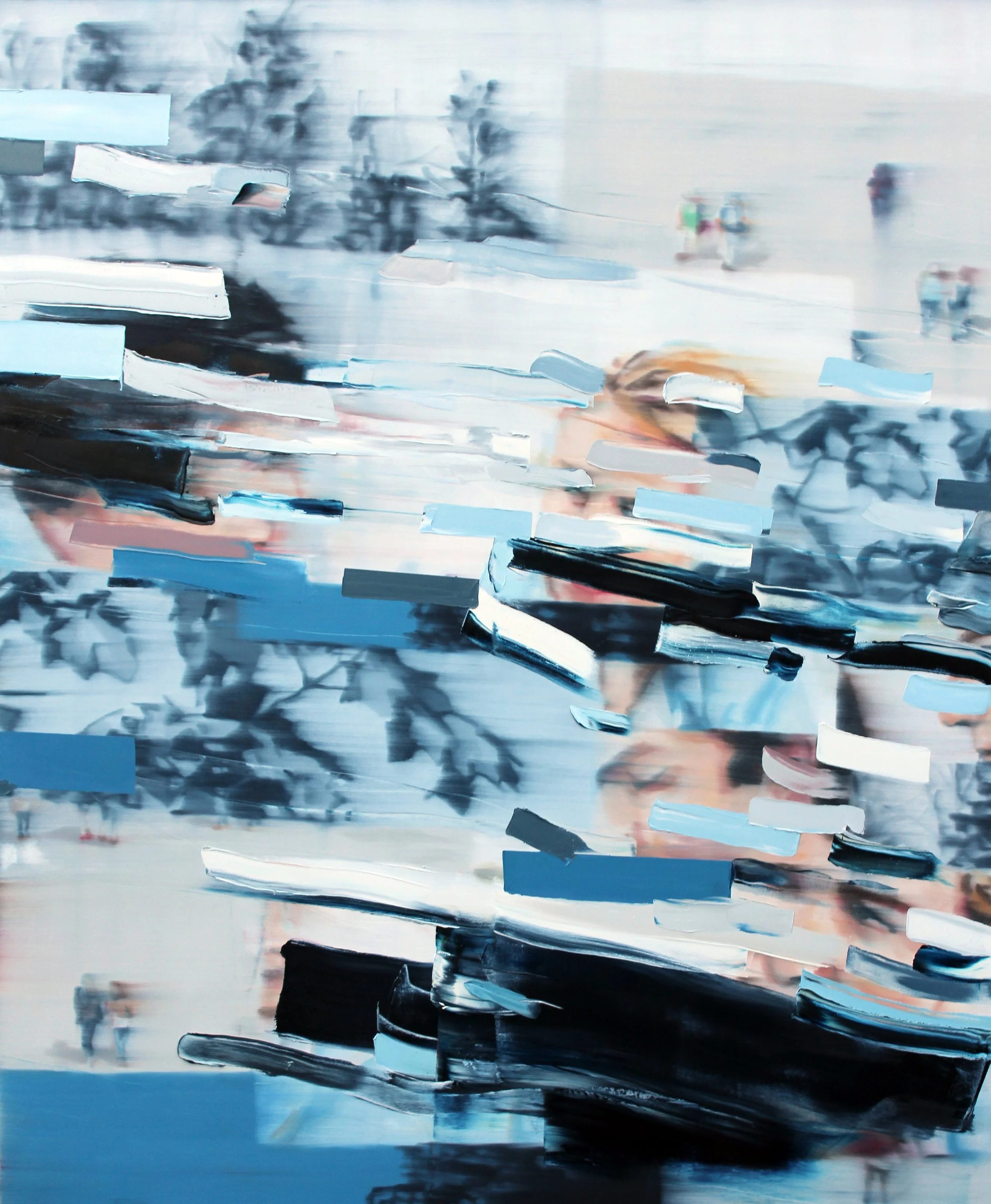 Partly, 2022, oil on canvas, 72" x 60" 