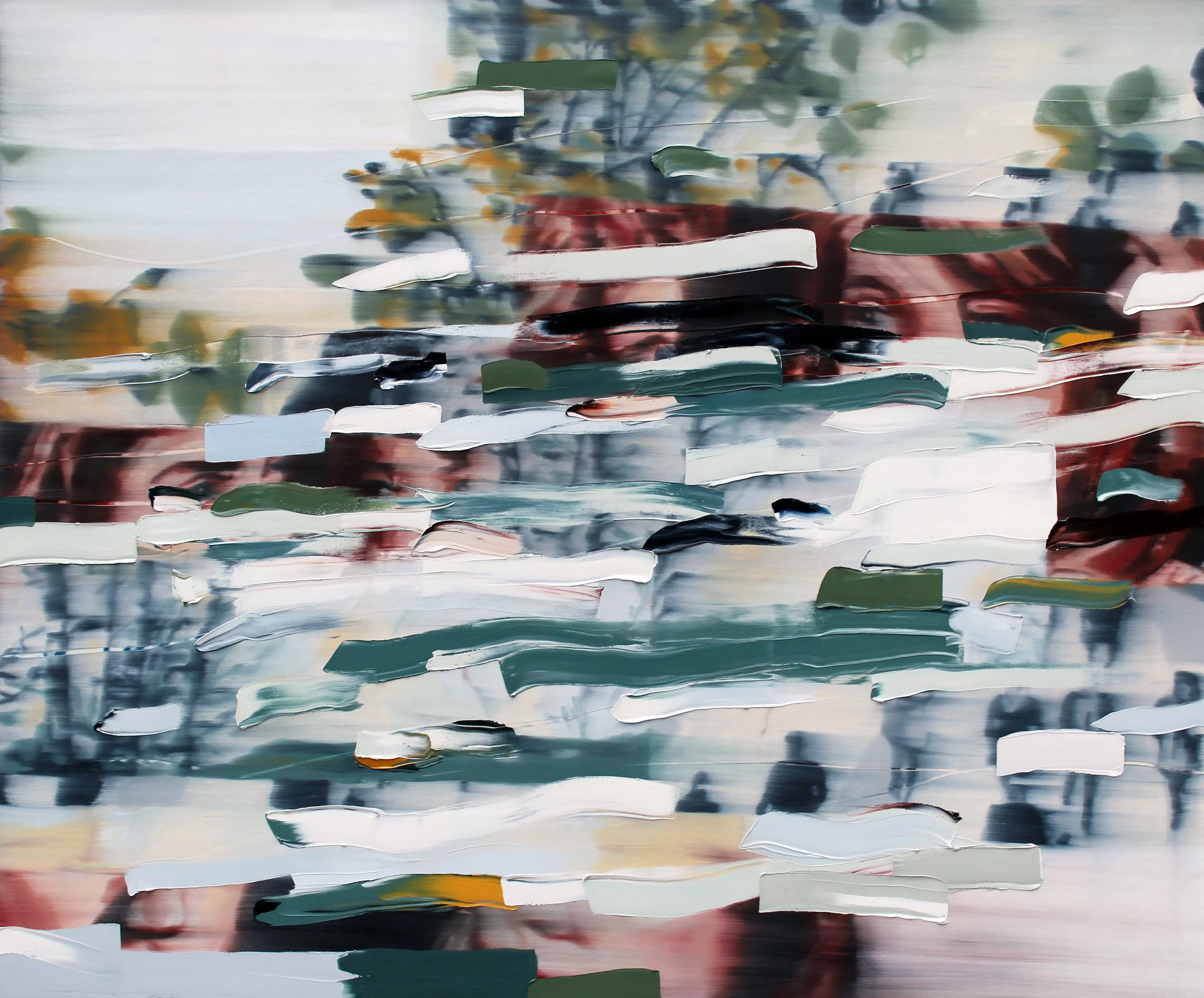 A Way Away, 2025, oil on canvas, 60" x 68"