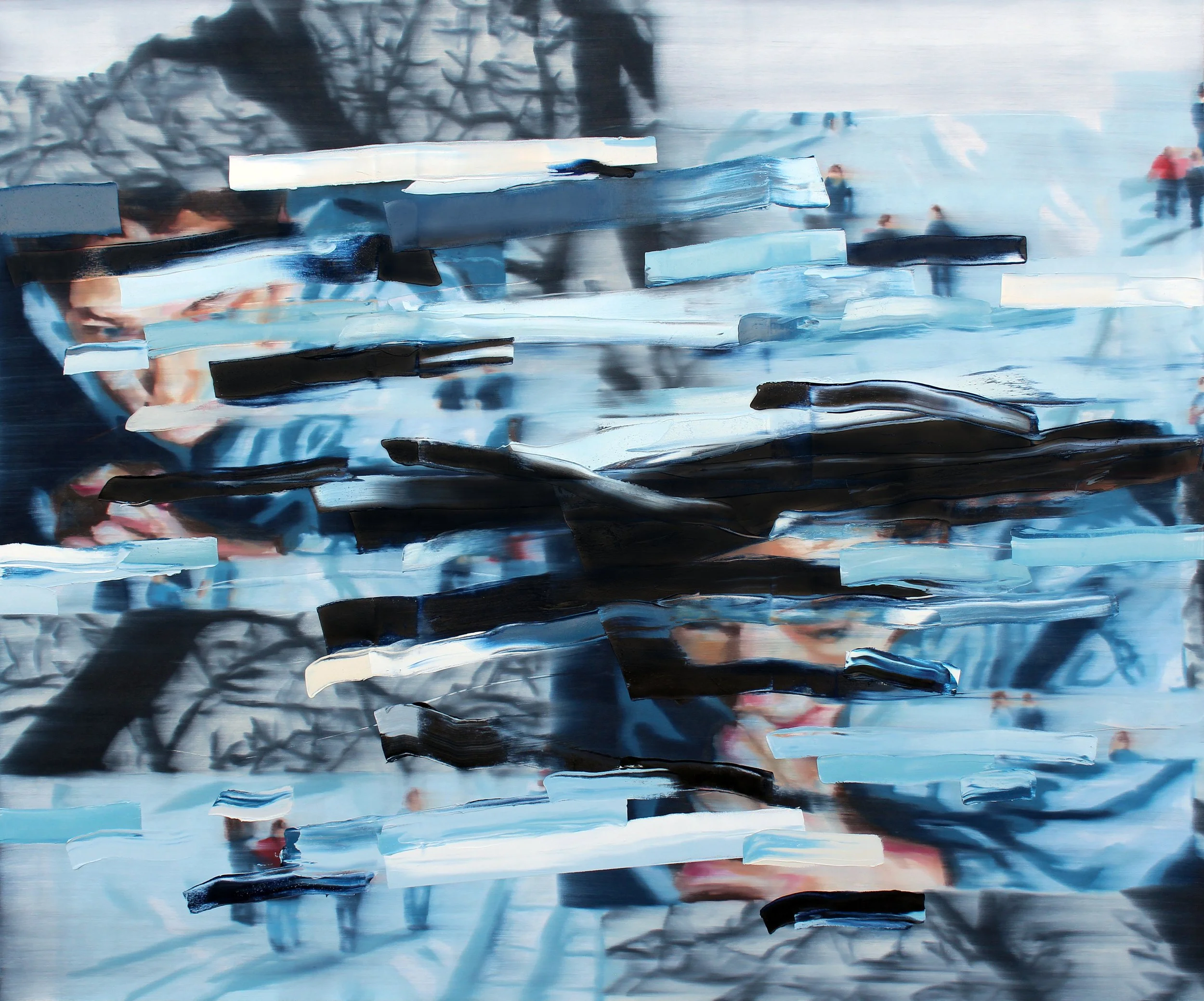 Quiet Cursive, 2022, oil on canvas, 60" x 72"