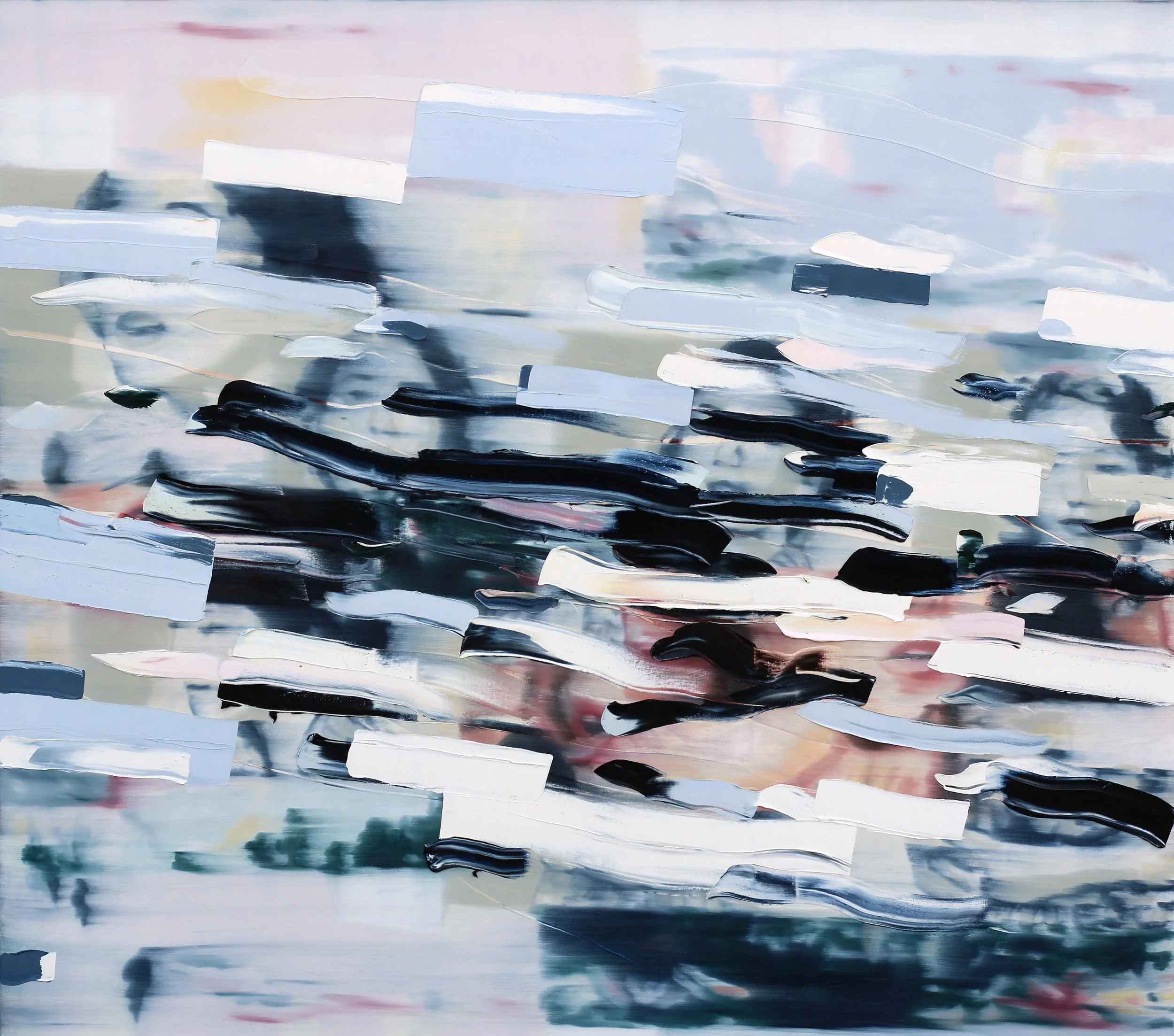 Poses, 2026, oil on canvas, 60" x 68"