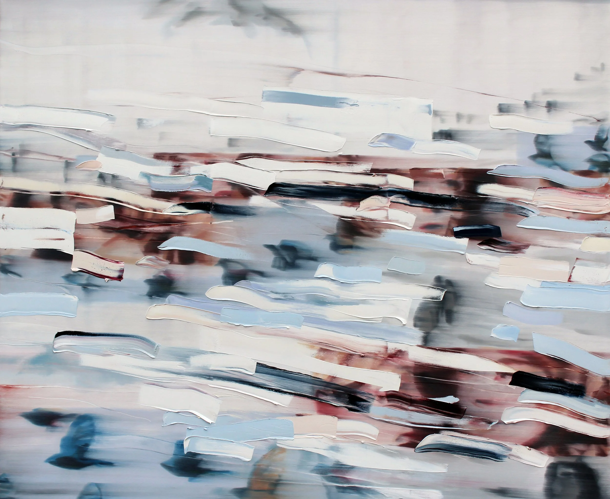 Quietly, 2025, oil on canvas, 60" x 72"