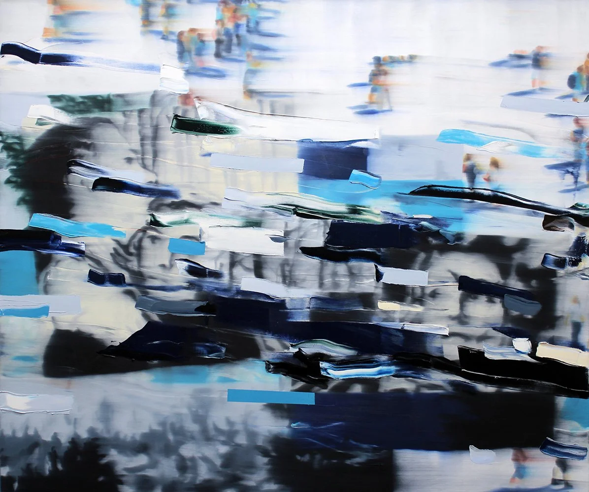 Drifting, 2022, oil on canvas, 60” x 72”
