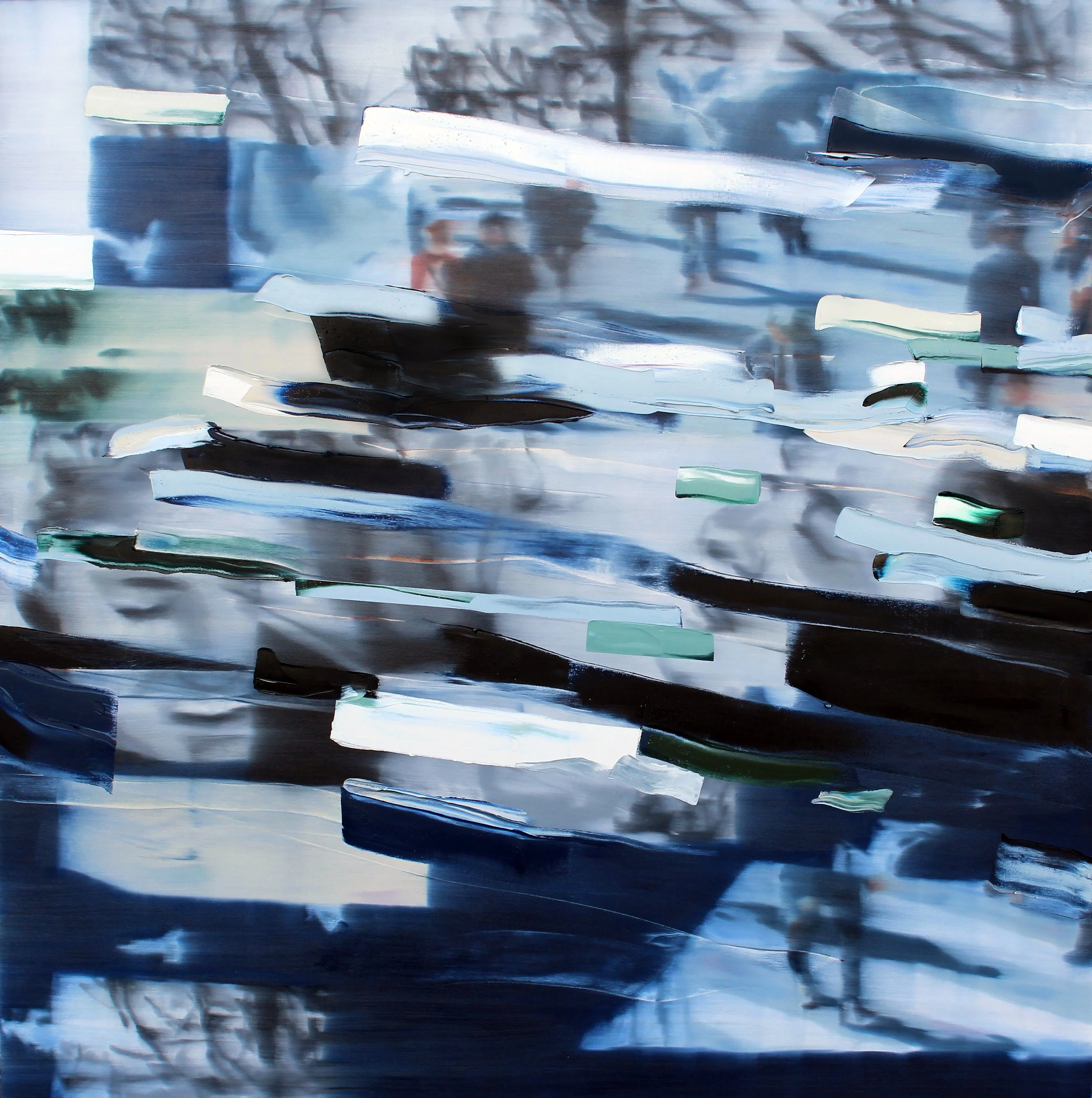Interlude, 2022, oil on canvas, 60" x 60" 