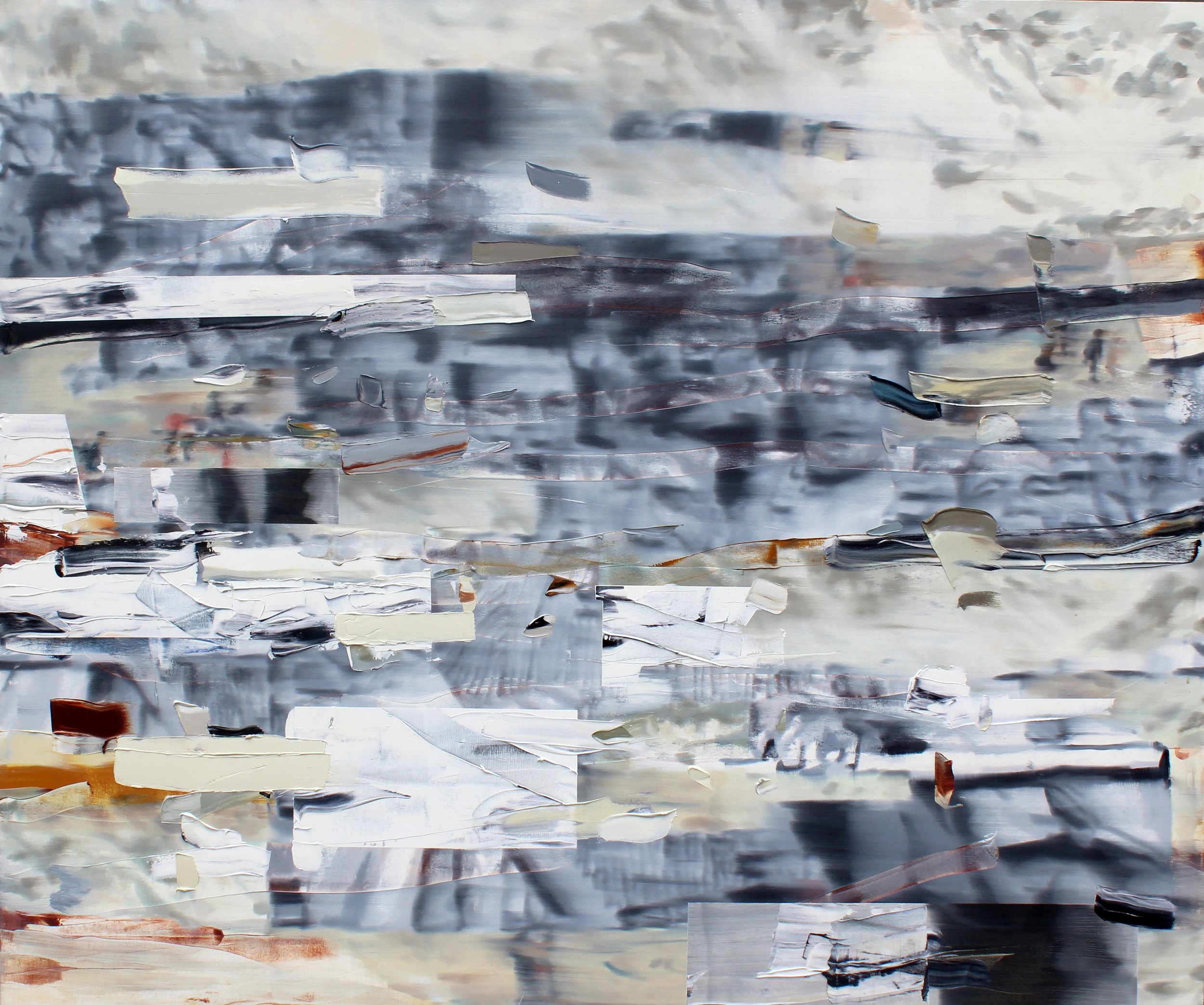 Gray Areas of Today and Tomorrow, 2015, oil and acrylic on canvas, 60" x 72" 