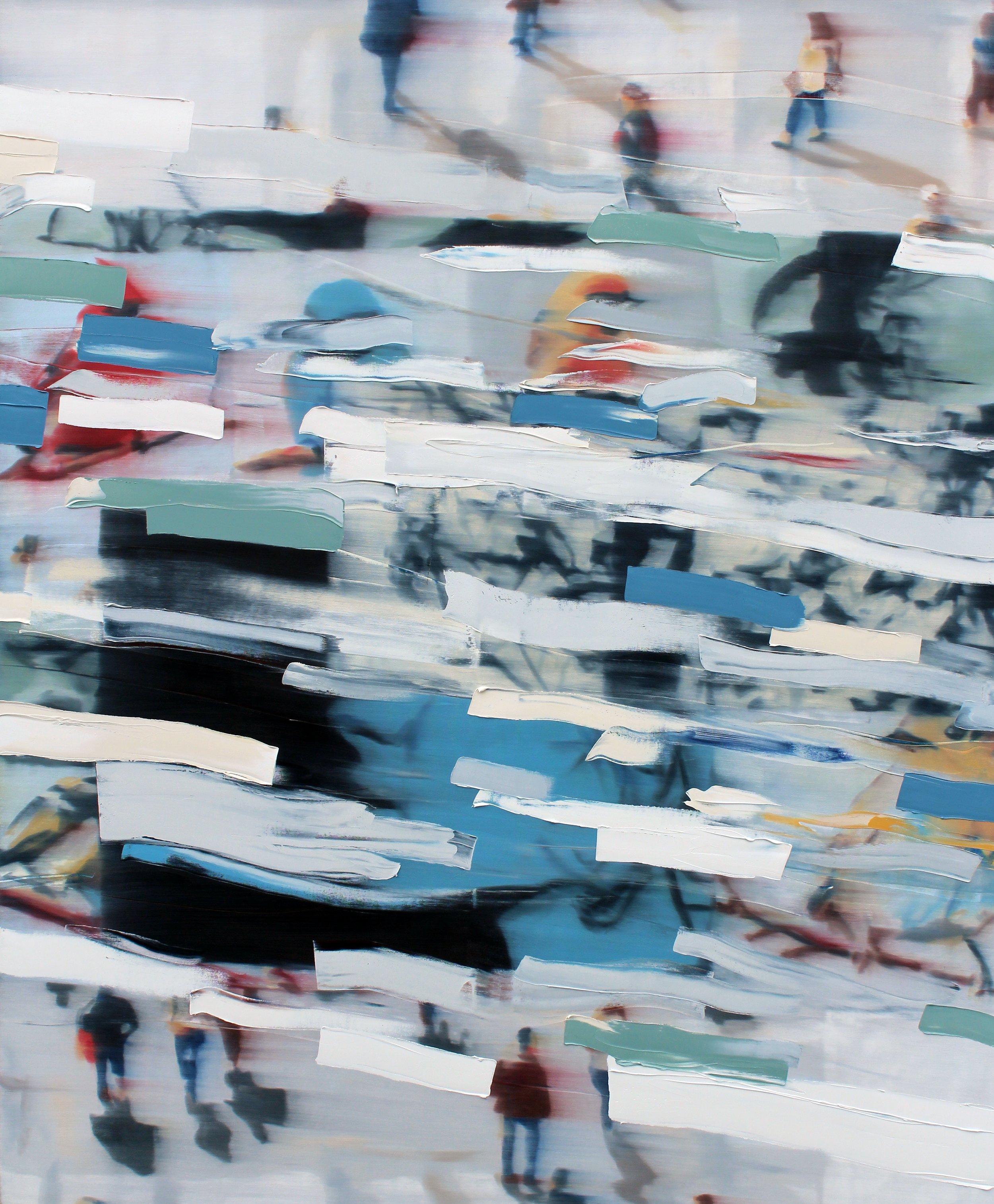 Flocks, 2025, oil on canvas, 72" x 60"