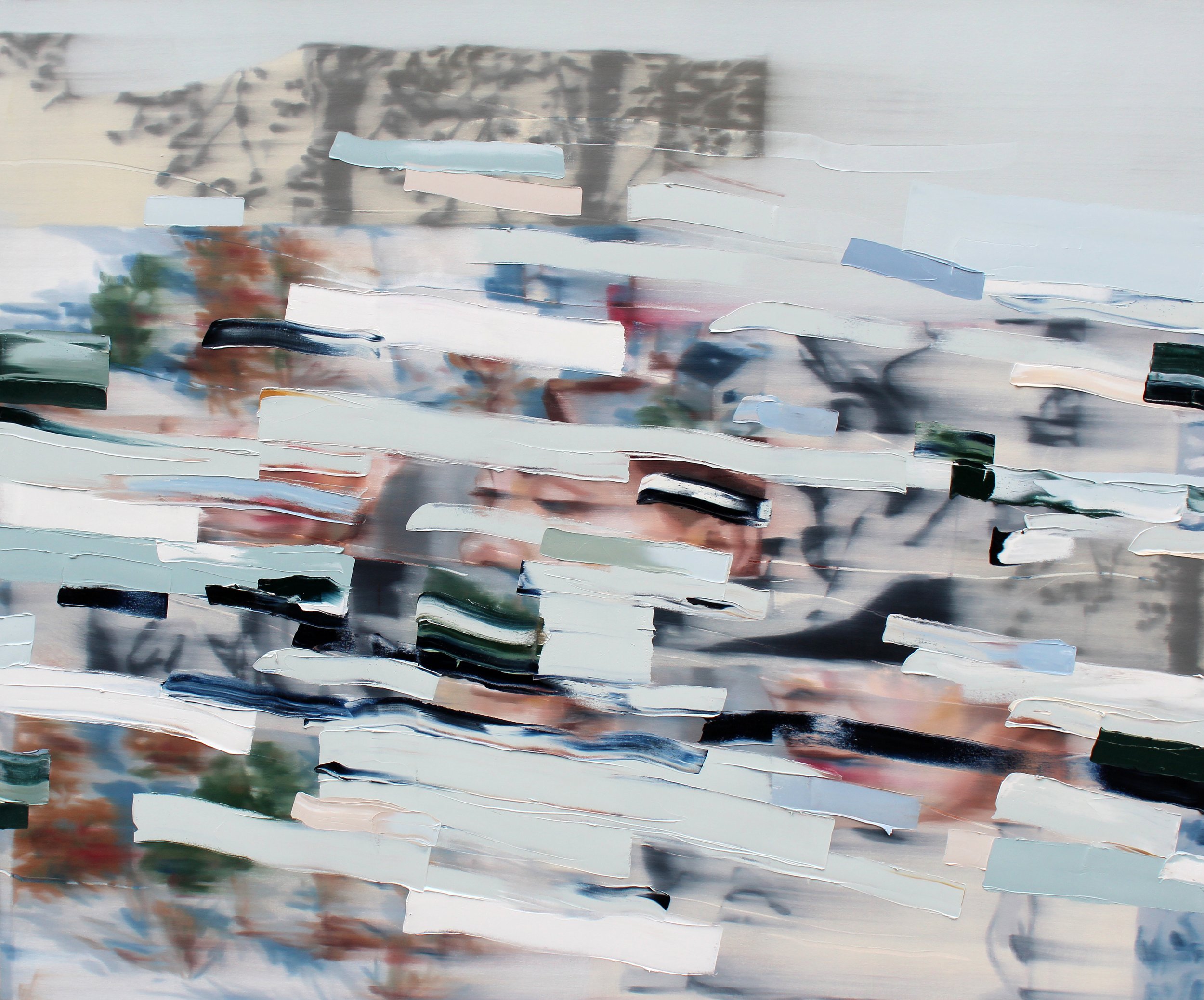 Words Also Vanished, 2024, oil on canvas, 60" x 72"