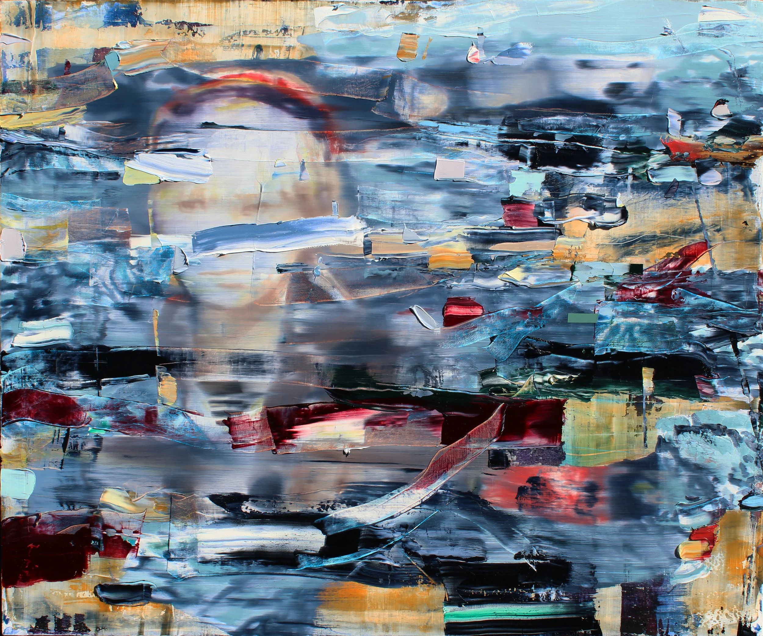 The Living Layer, 2013, oil and acrylic on canvas, 40" x 48"