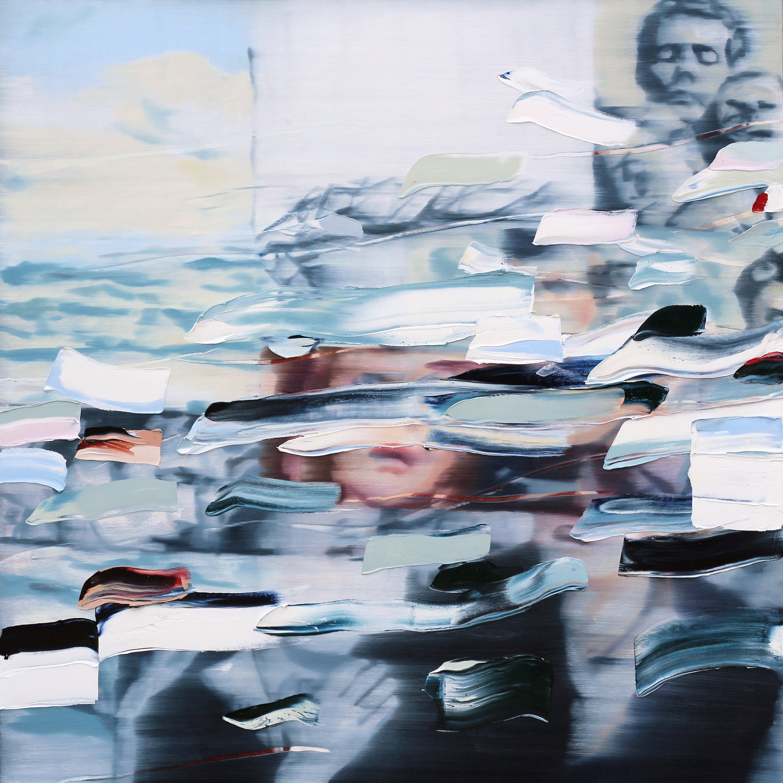 Progress, 2026, oil on canvas, 40" x 40"