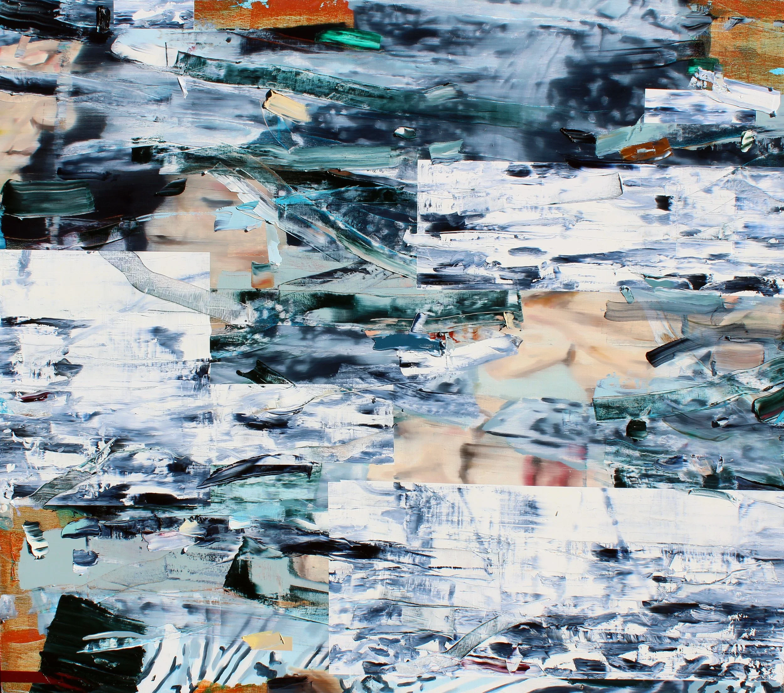 Patience Will Keep You Alive, 2013, oil and acrylic on canvas, 60" x 68"