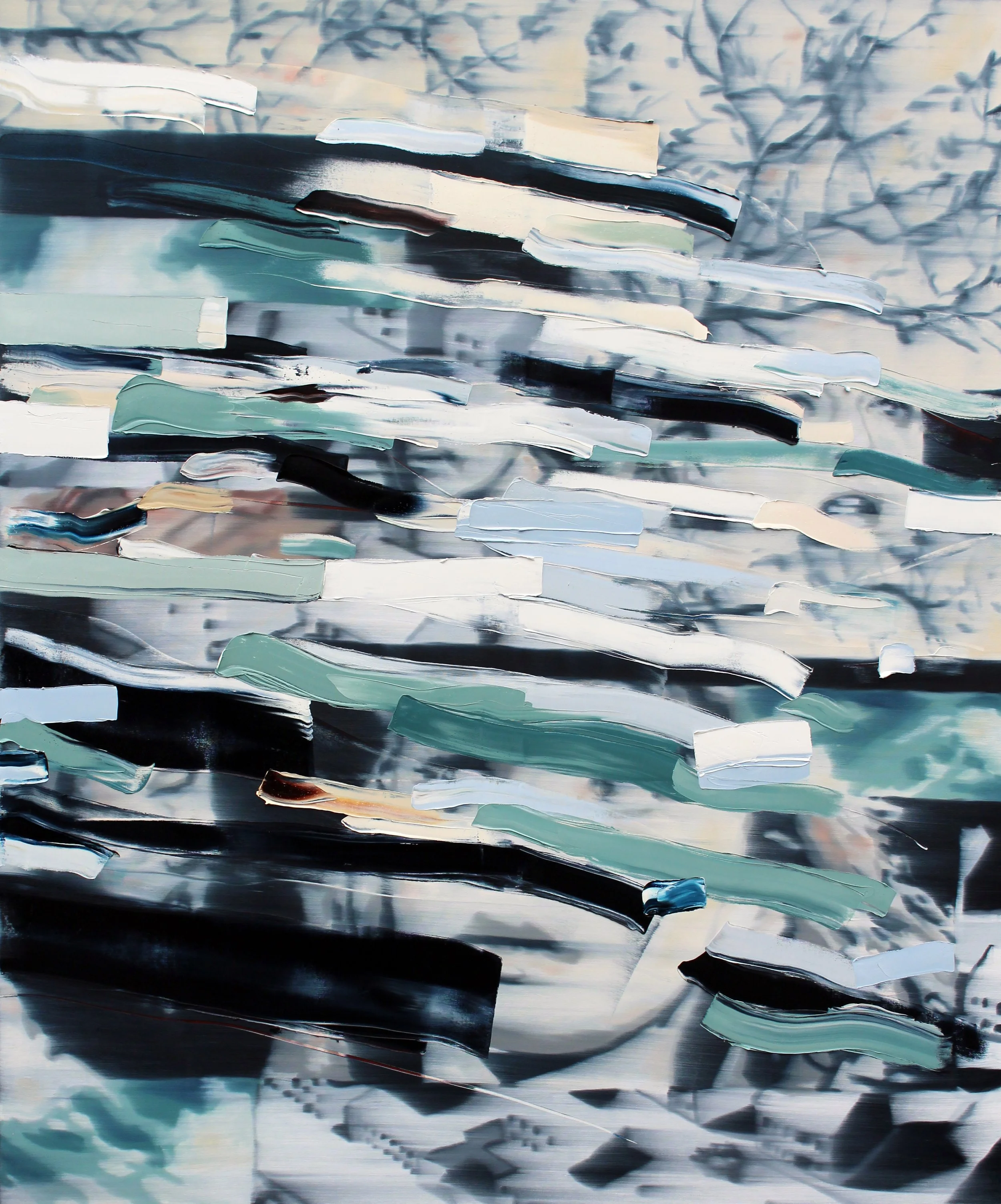 The Listening Woods, 2025, oil on canvas, 72" x 60"