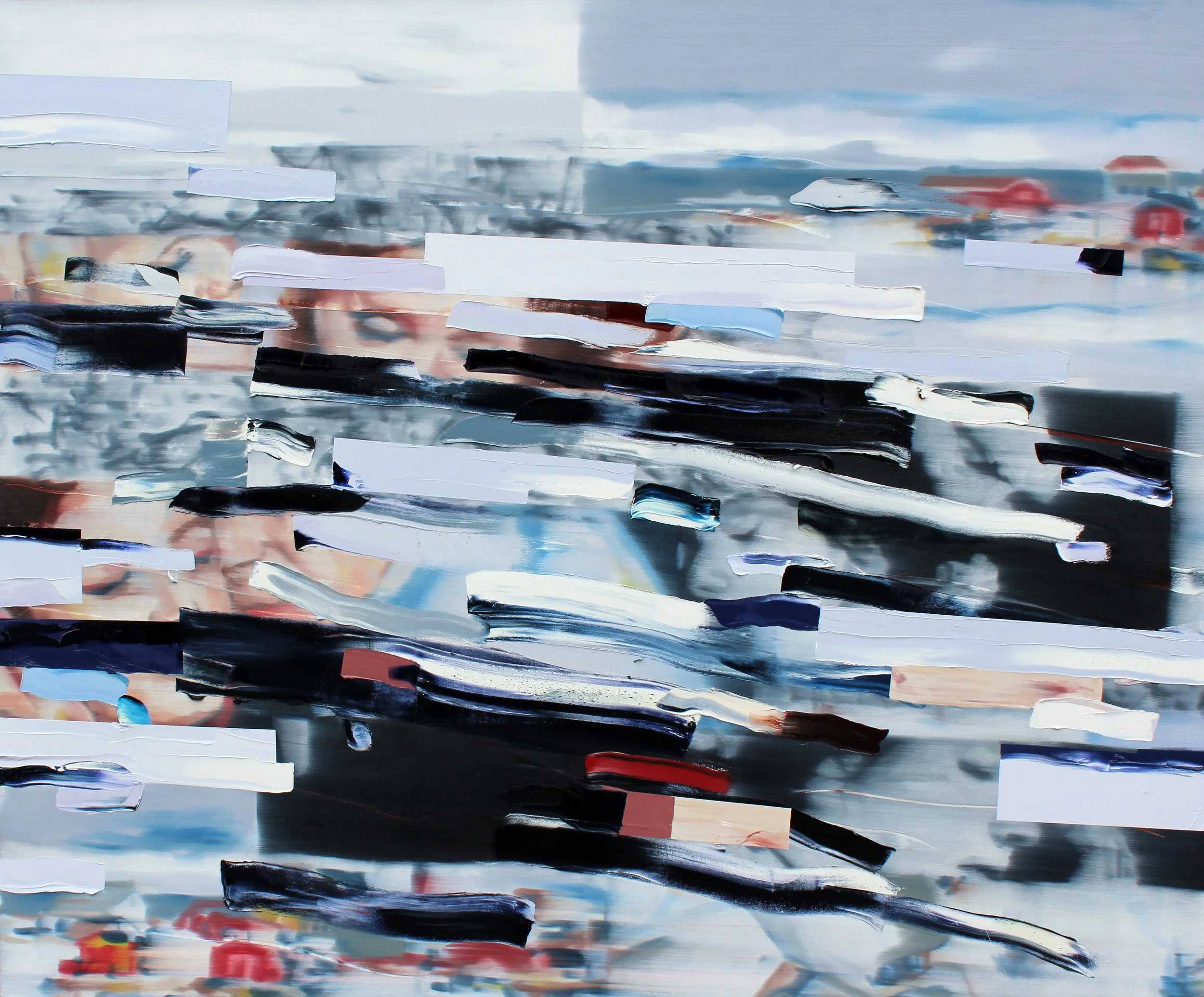 Traceable, 2024, oil on canvas, 60” x 72” 