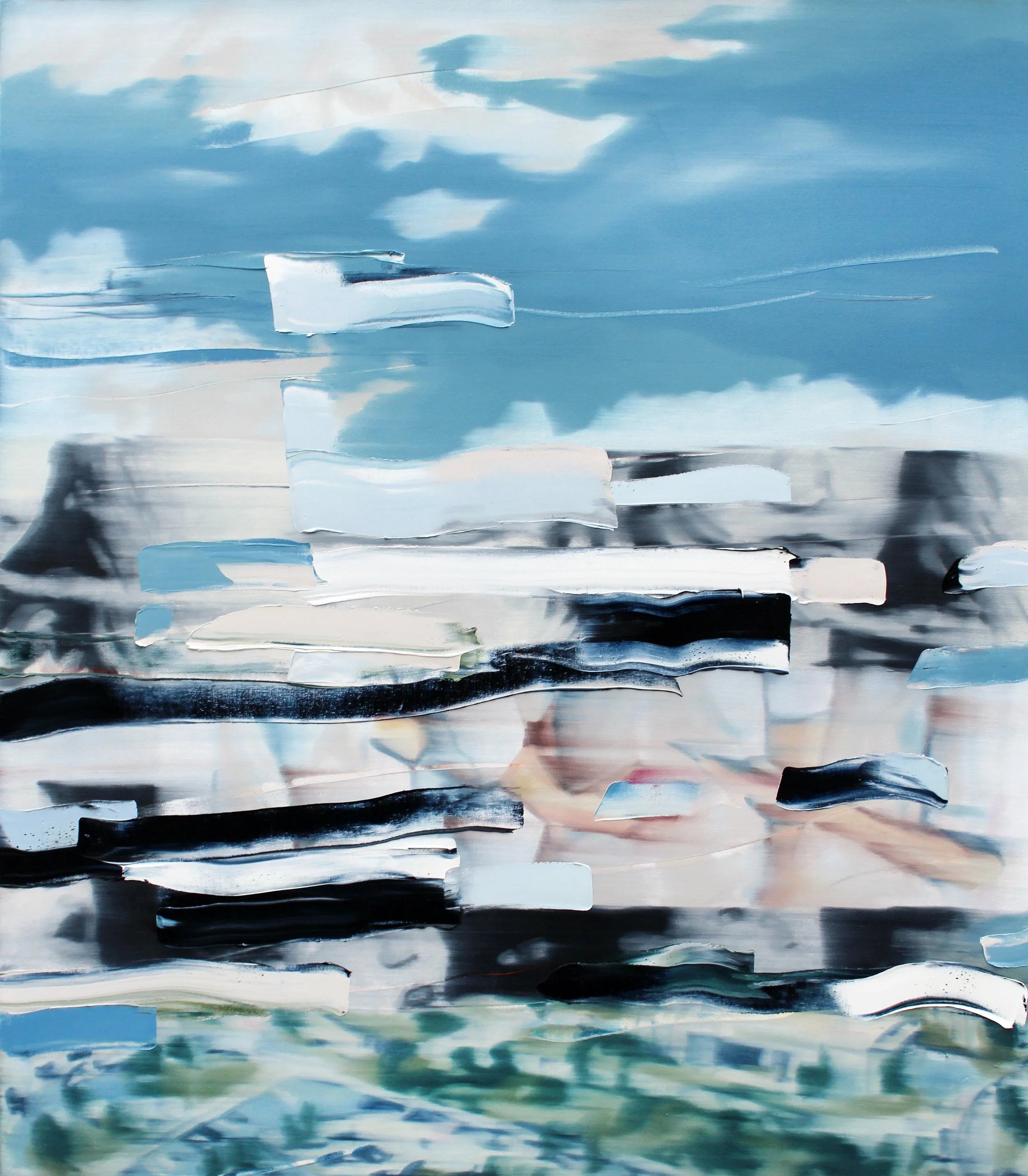 Turning The Sky, 2024, oil on canvas, 46" x 40"