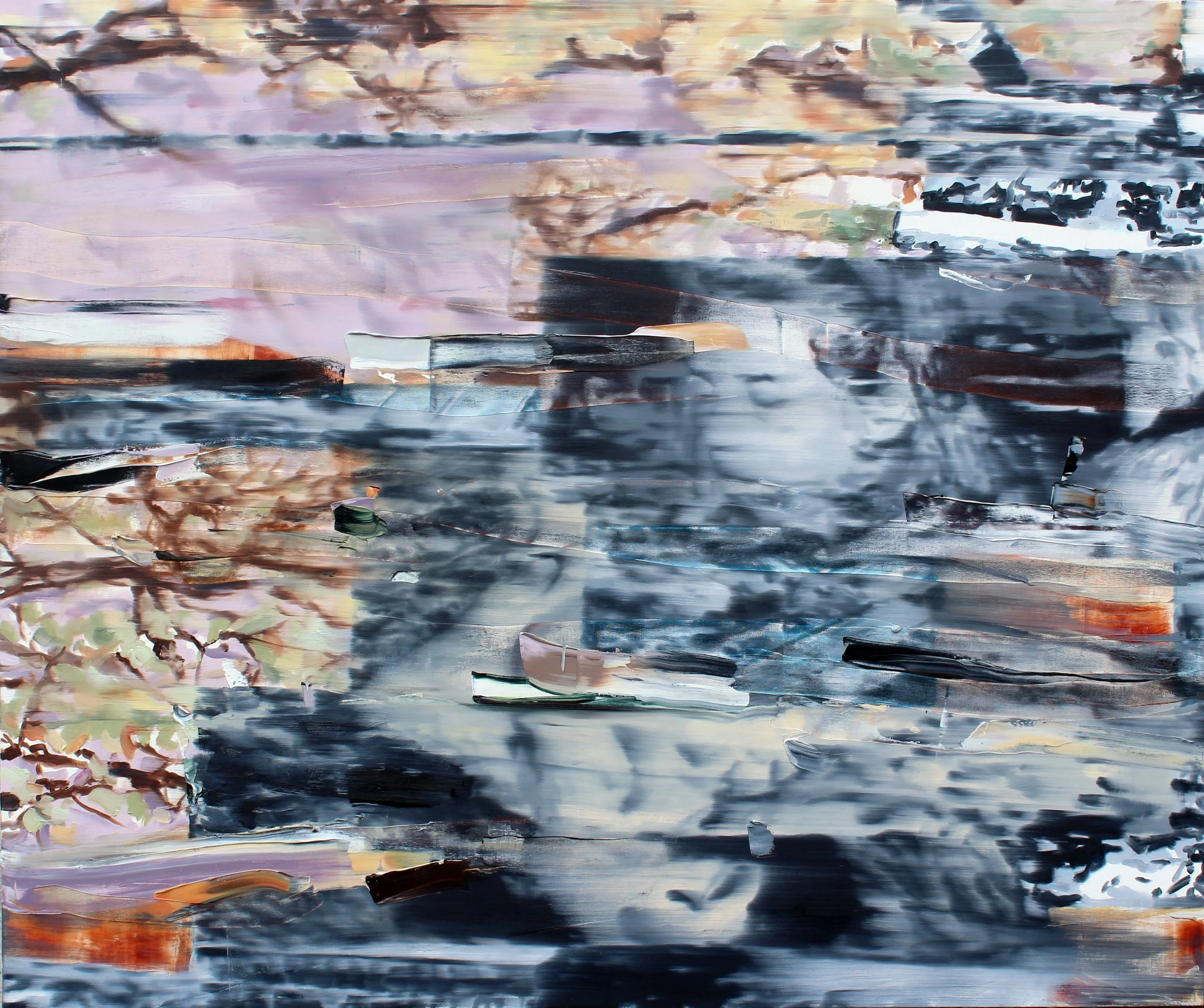 Pause, 2015, oil and acrylic on canvas, 60" x 72" 