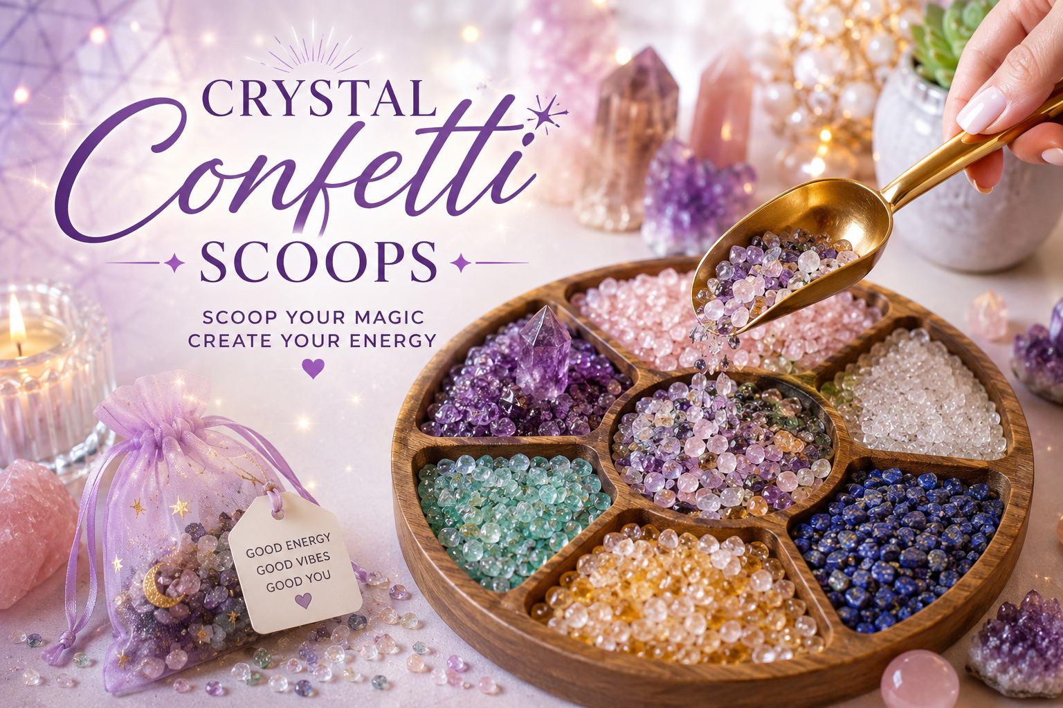 How Crystal Confetti Scoops Can Add Beauty and Positive Energy to Your Home