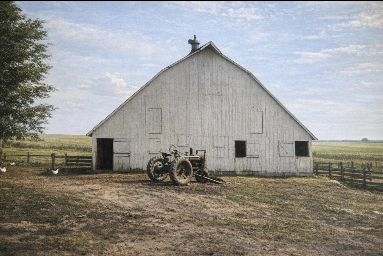 Historic Iowa farm barn representing the agricultural heritage and farming communities served by Farm Debt Help.