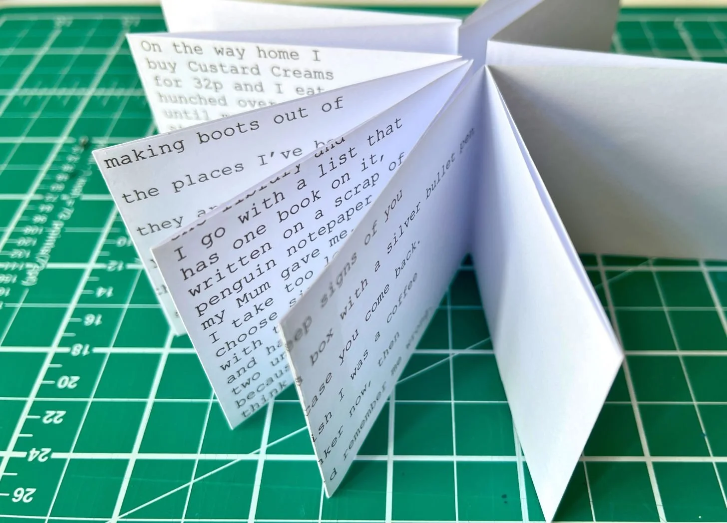 Tiny poems turned into tiny zines