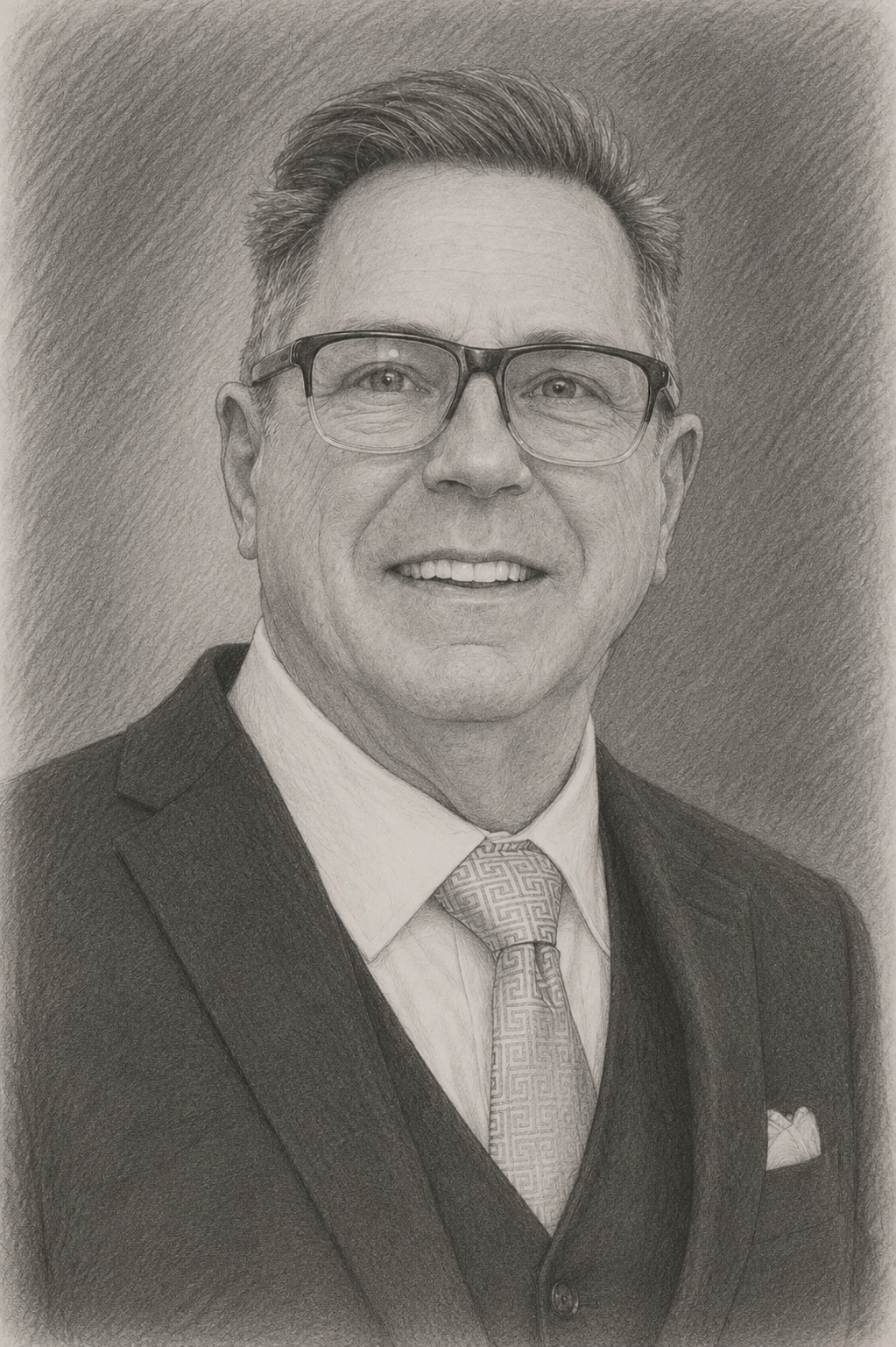 Gary Egglesfield Drawn Portrait Headshot