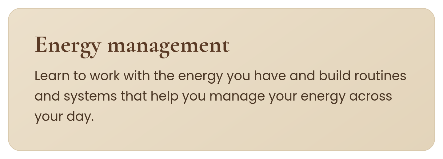 Energy management and fatigue an area occupational therapy can help with